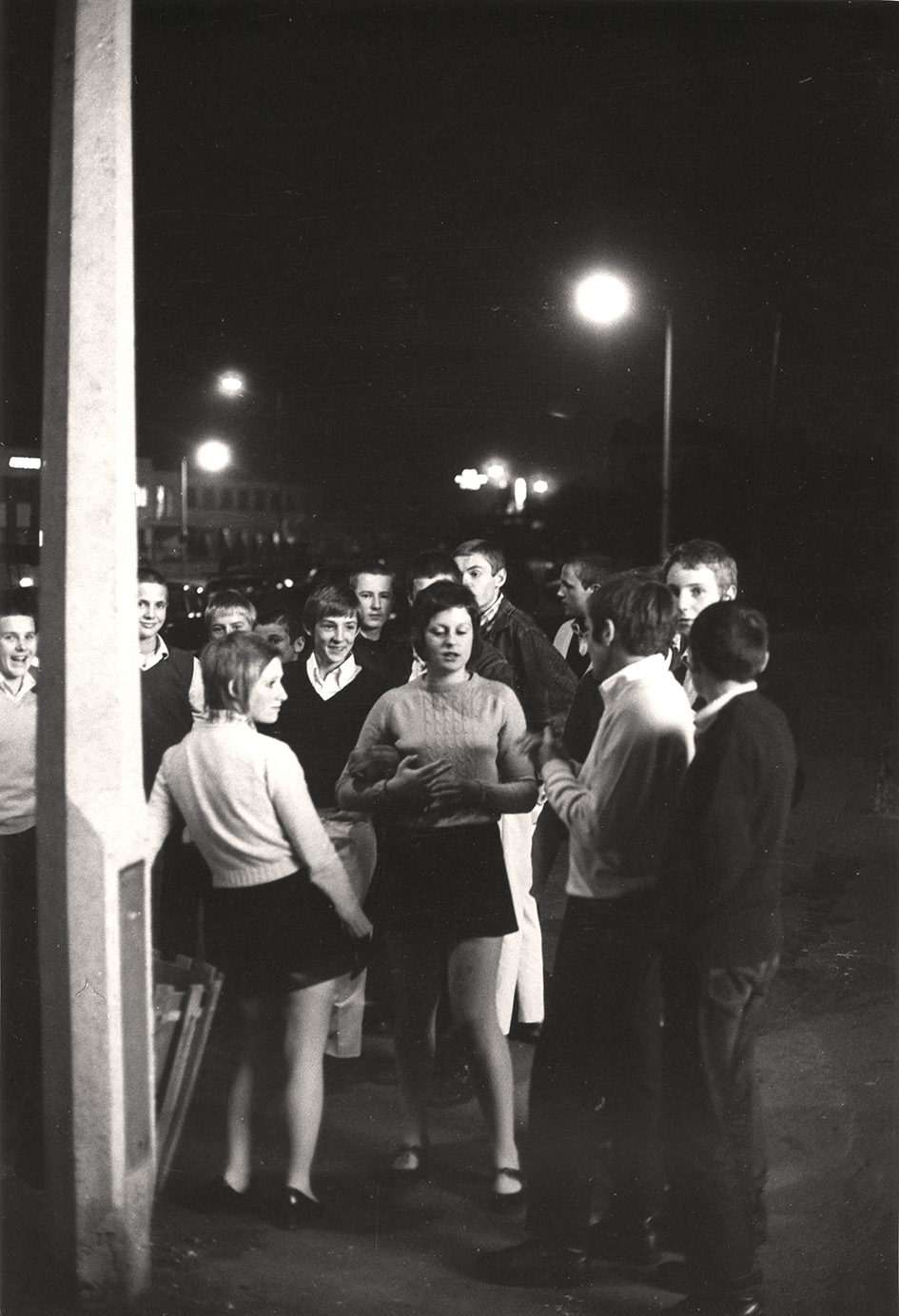 Mods on the street Borehamwood 1969.  Photograph by Terry Spencer