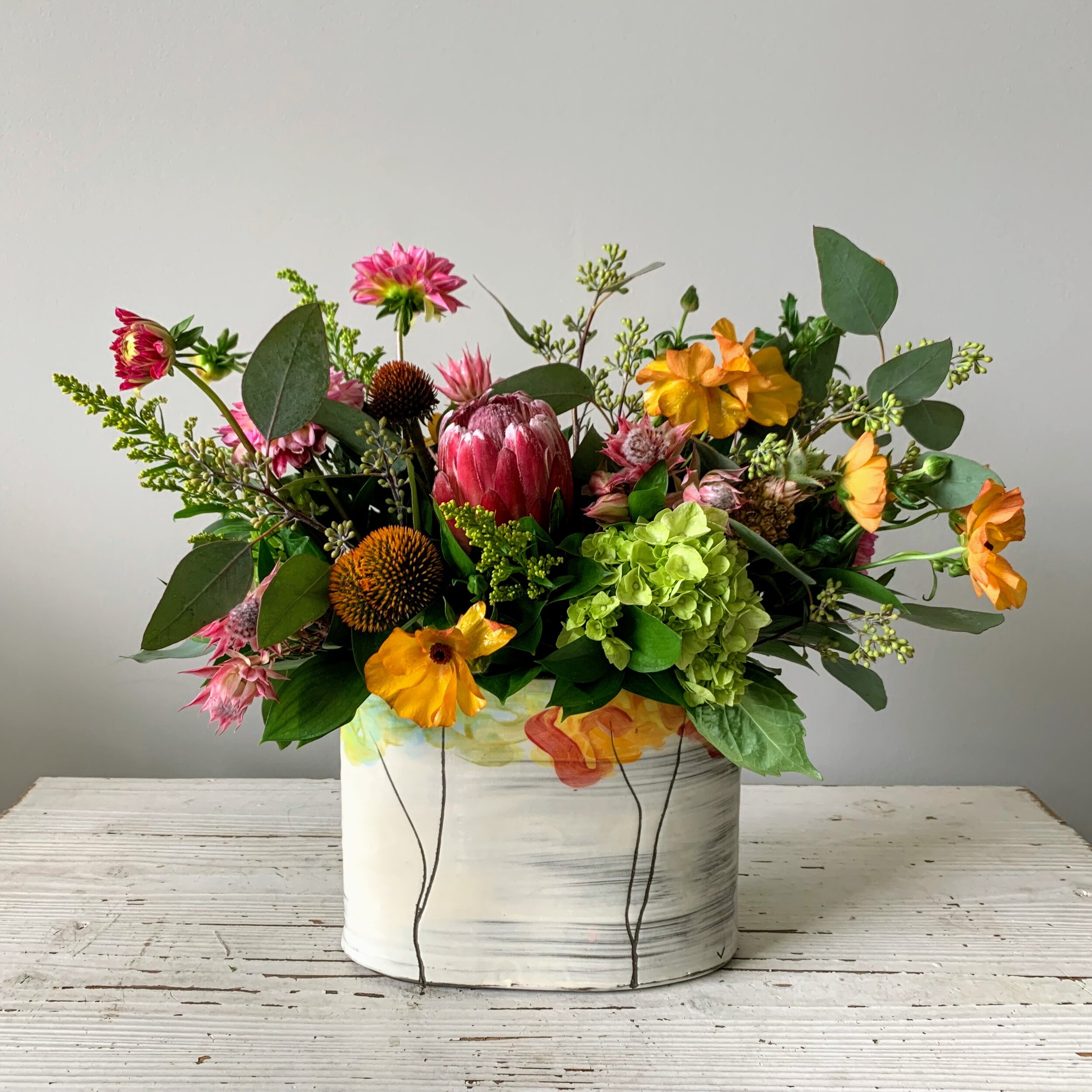 Seasons Oval Vase