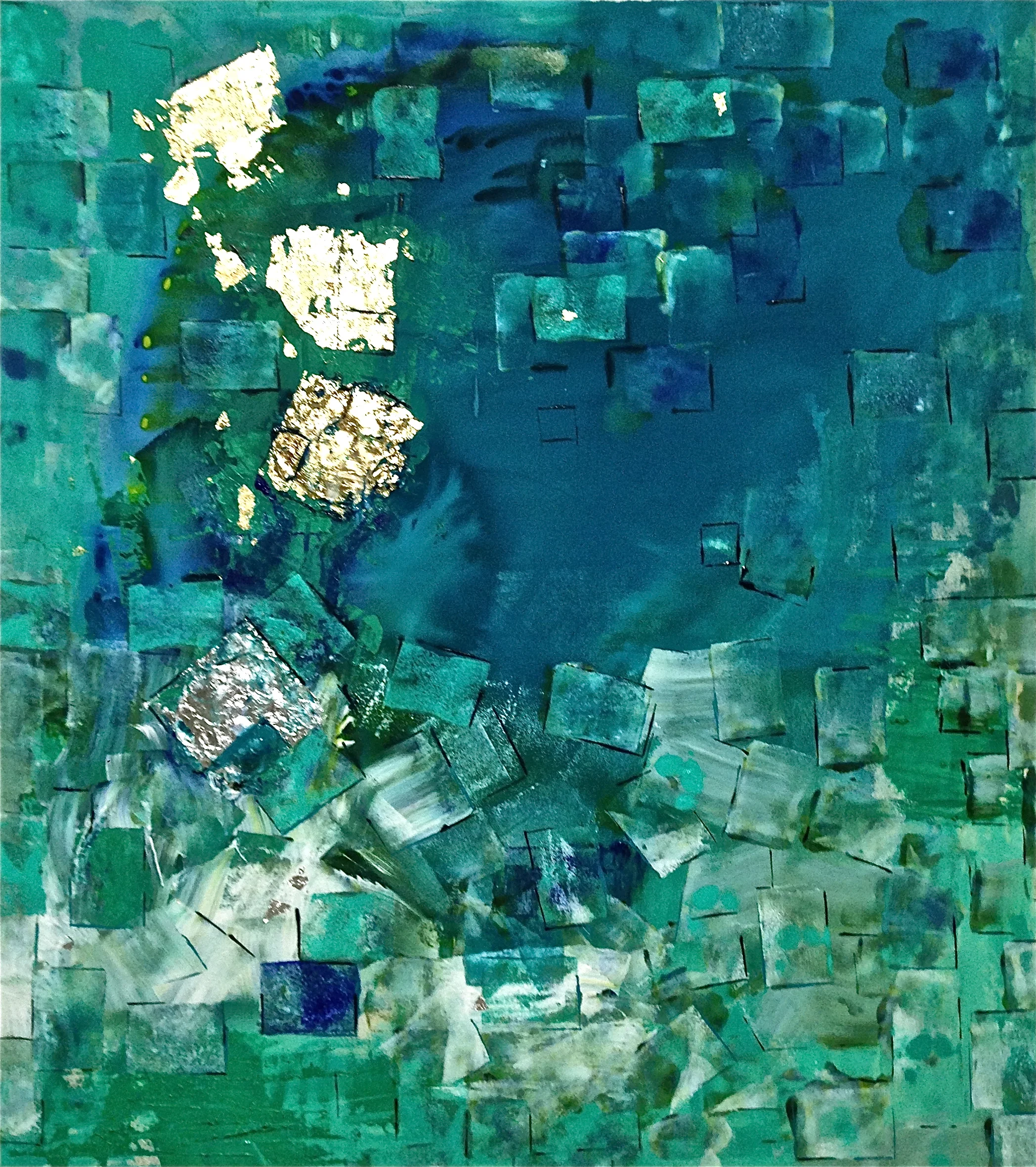 Gold and Turquoise 47X45