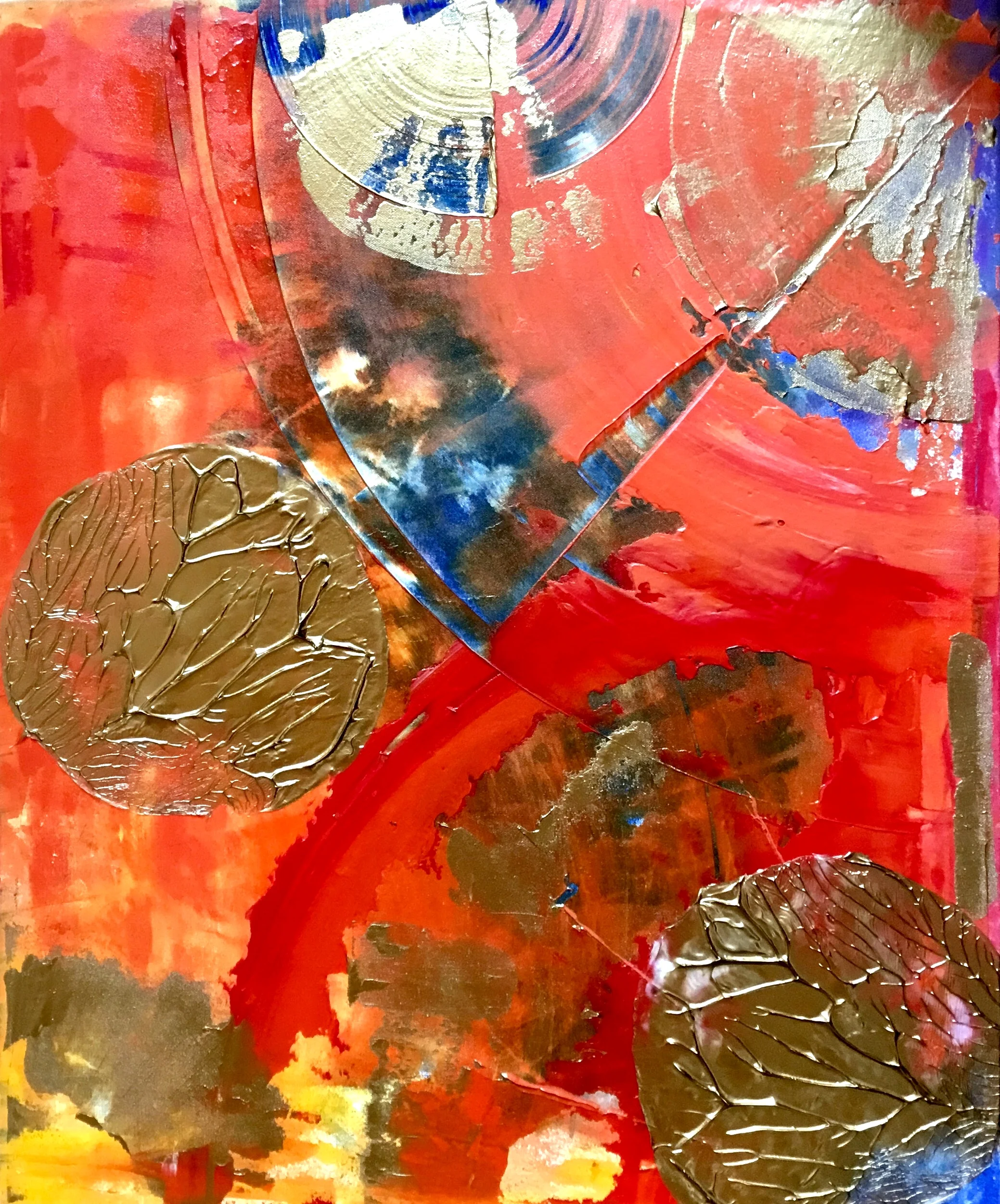 Study in Red 23X30 SOLD