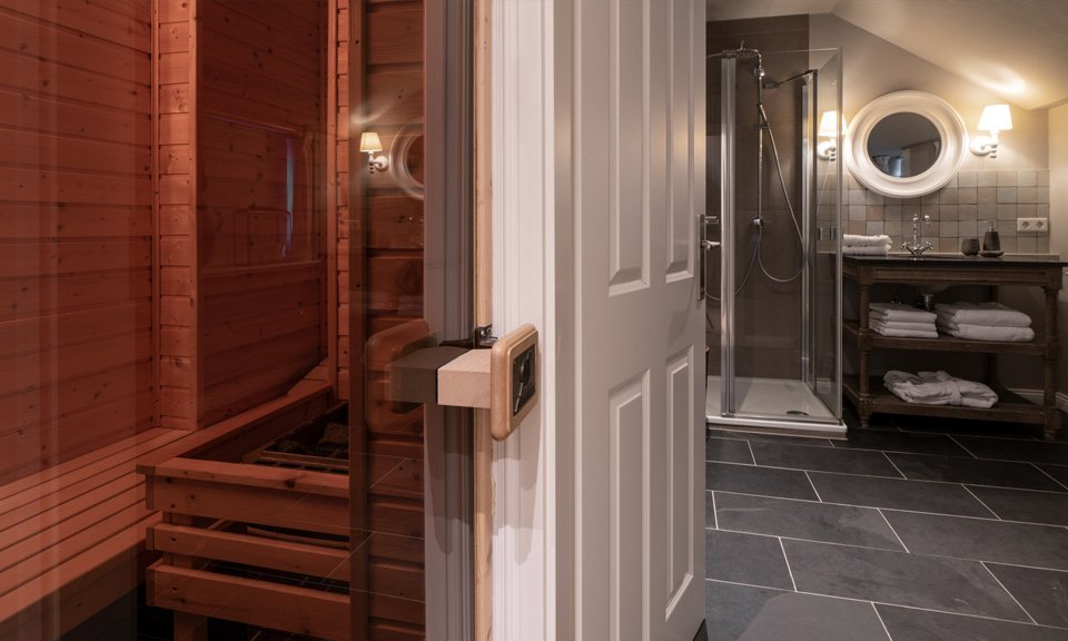 Treat yourself with a luxury bathroom with sauna