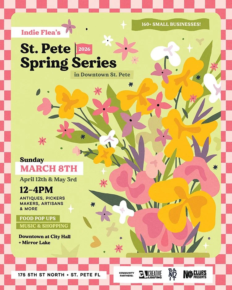  Sunday, March 8th, 2026 — 12pm - 4pm    Downtown St. Pete / Mirror Lake • 175 5th St N, St. Petersburg, FL 