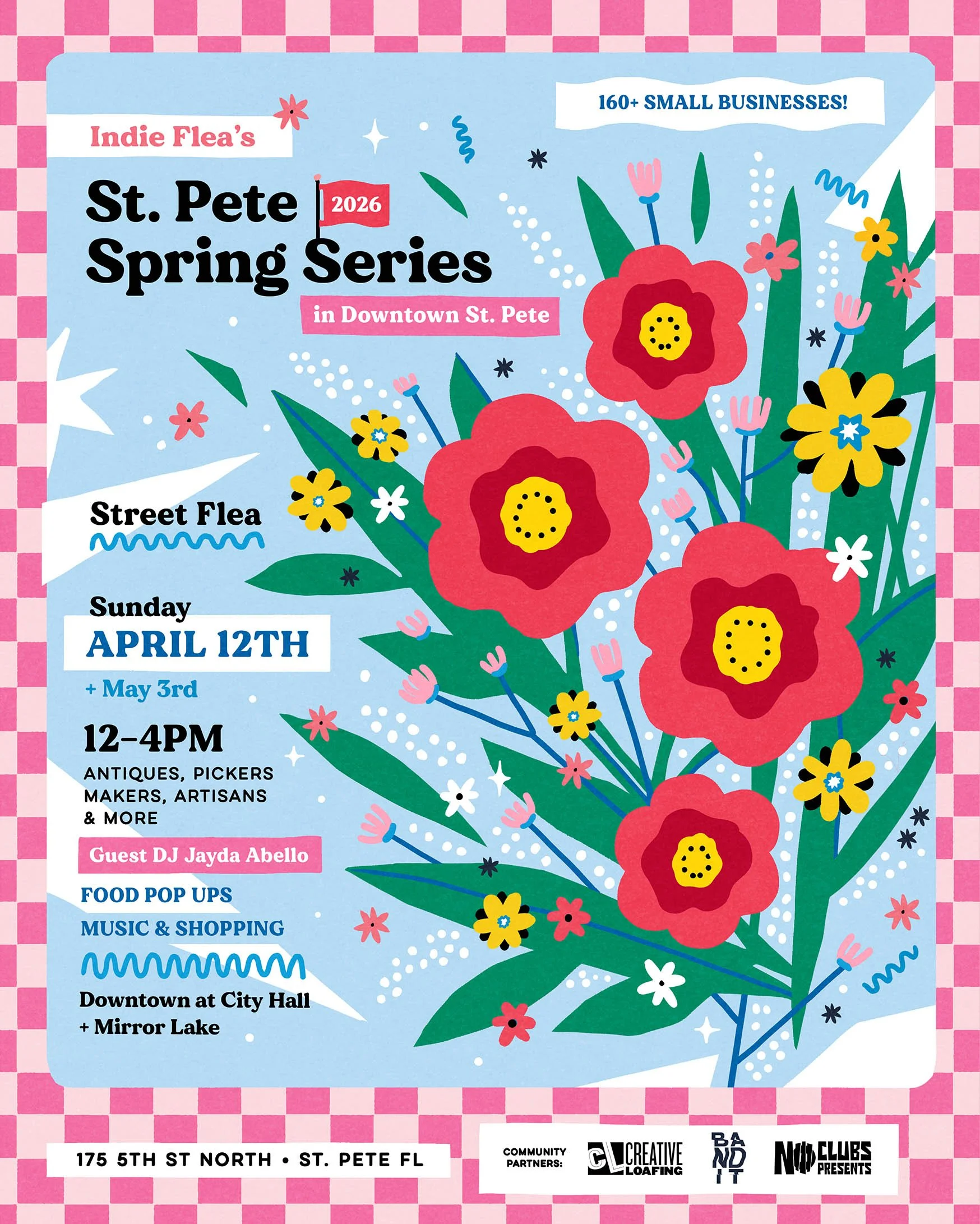  Sunday, April 12th, 2026 — 12pm - 4pm    Downtown St. Pete / Mirror Lake • 175 5th St N, St. Petersburg, FL 