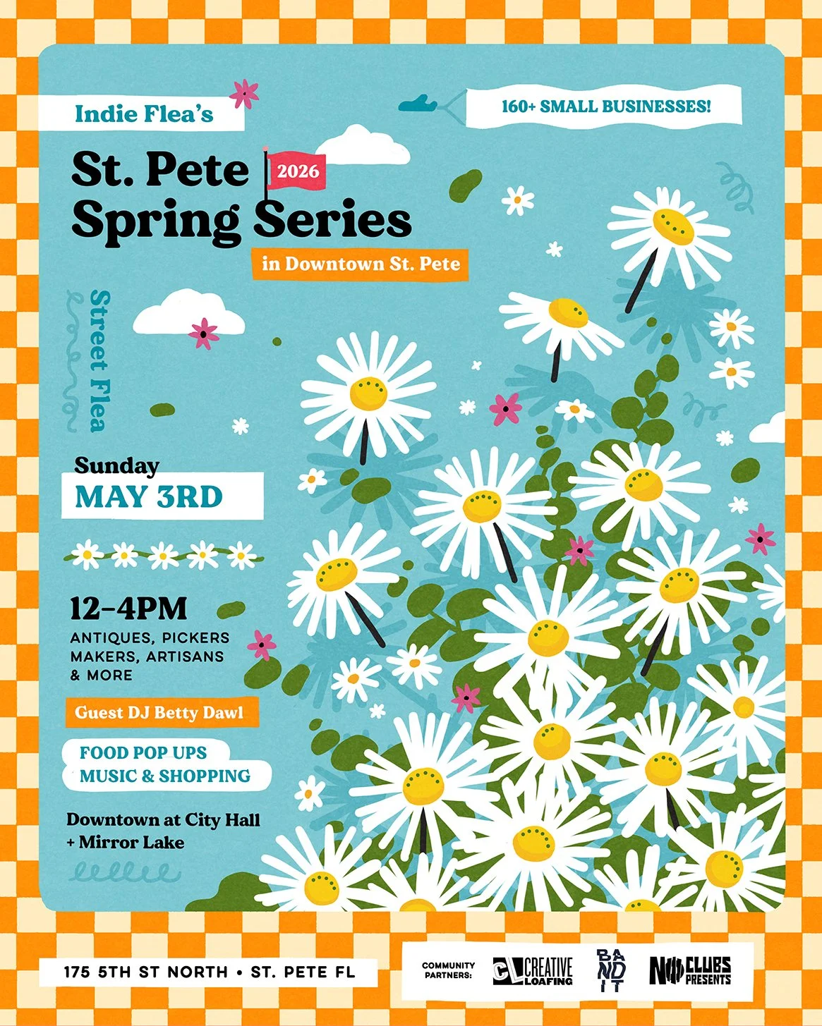  Sunday, May 3rd, 2026 — 12pm - 4pm    Downtown St. Pete / Mirror Lake • 175 5th St N, St. Petersburg, FL 