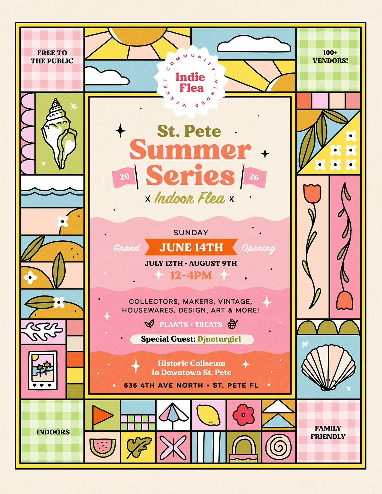  Sunday, June 14th, 2026 — 12pm - 4pm    The Coliseum • 535 4th Ave N, St. Petersburg, FL 