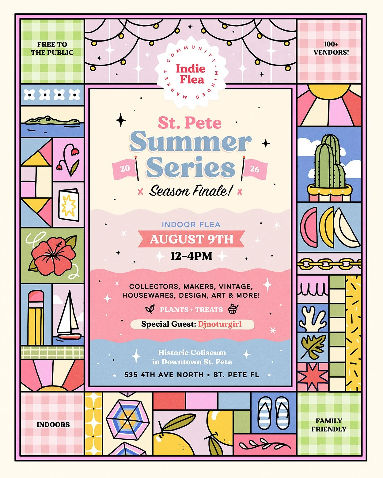  Sunday, August 9th, 2026 — 12pm - 4pm    The Coliseum • 535 4th Ave N, St. Petersburg, FL 