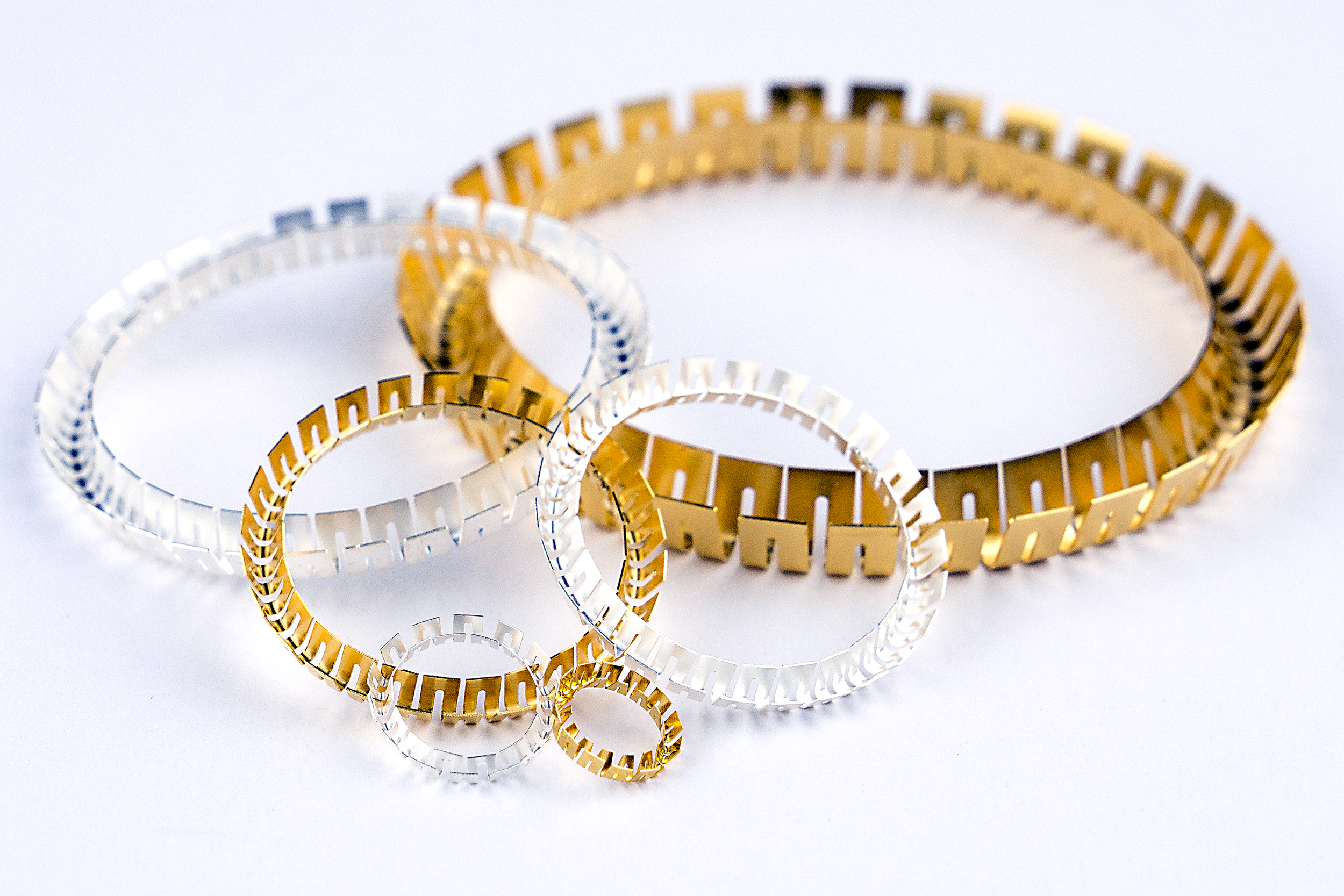  GOLD AND SILVER PLATED V-SPRING