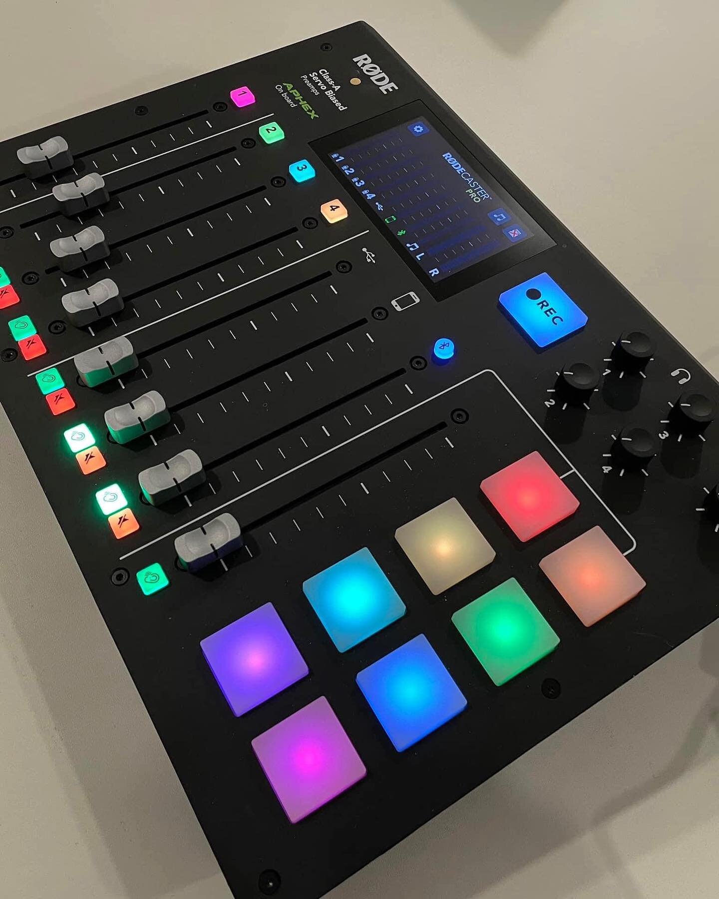 🚨New in stock for hire🚨 
​
The RODECaster Pro is an all-in-one solution for your live-streaming, small broadcast, and podcasting needs.
​
Compact, full of features, and with excellent sound quality, the RODECaster pro is perfect for both beginners 