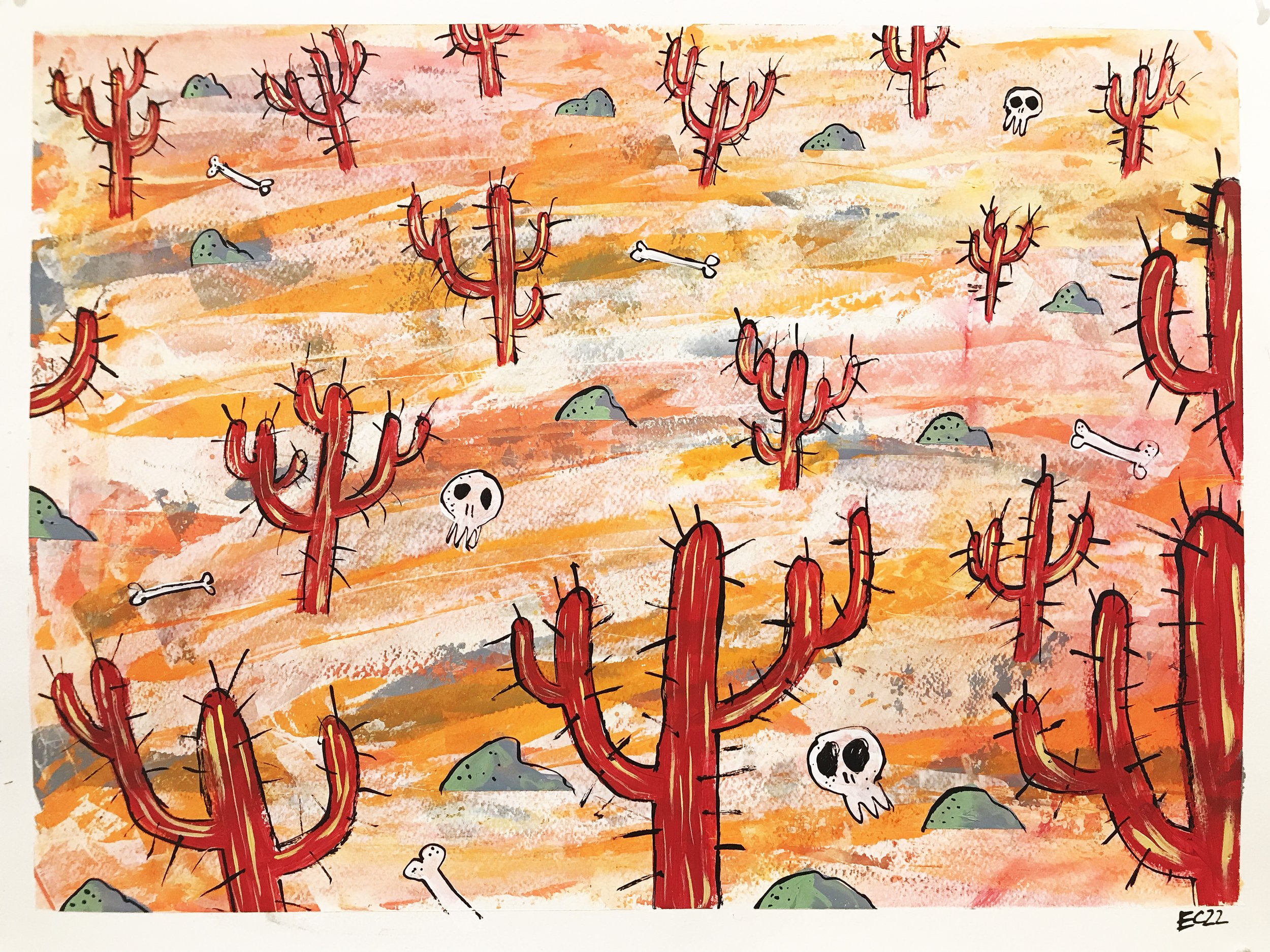 Cactus and Skulls