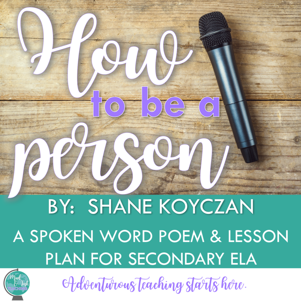 Spoken word Poem & Lesson plan for secondary ELA (Copy)