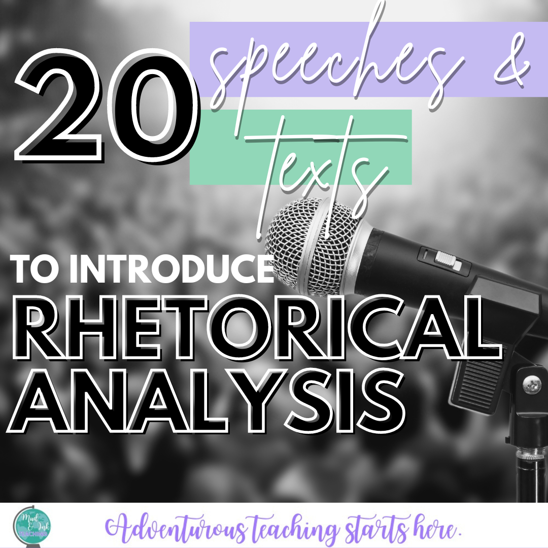 20 Speeches and Text for Introducing SPACE CAT and Rhetorical Analysis ...