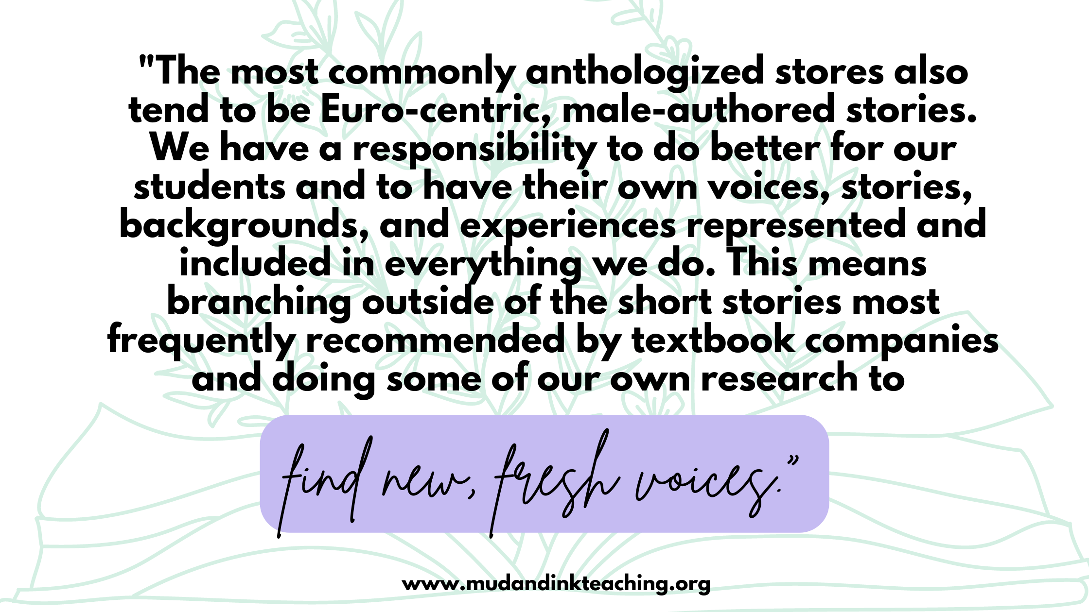 need for inclusion and diversity in short story units