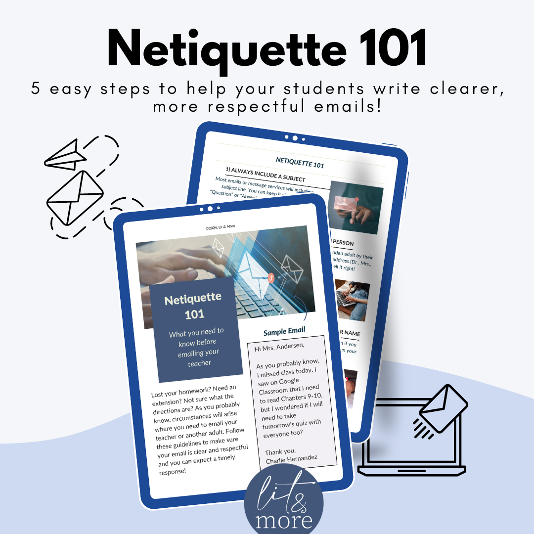 Email Netiquette Assignment Back to School Freebies 2024 — AMANDA CARDENAS | MUD AND INK TEACHING