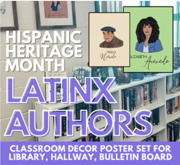 HISPANIC AUTHOR POSTERS FOR CLASSROOM