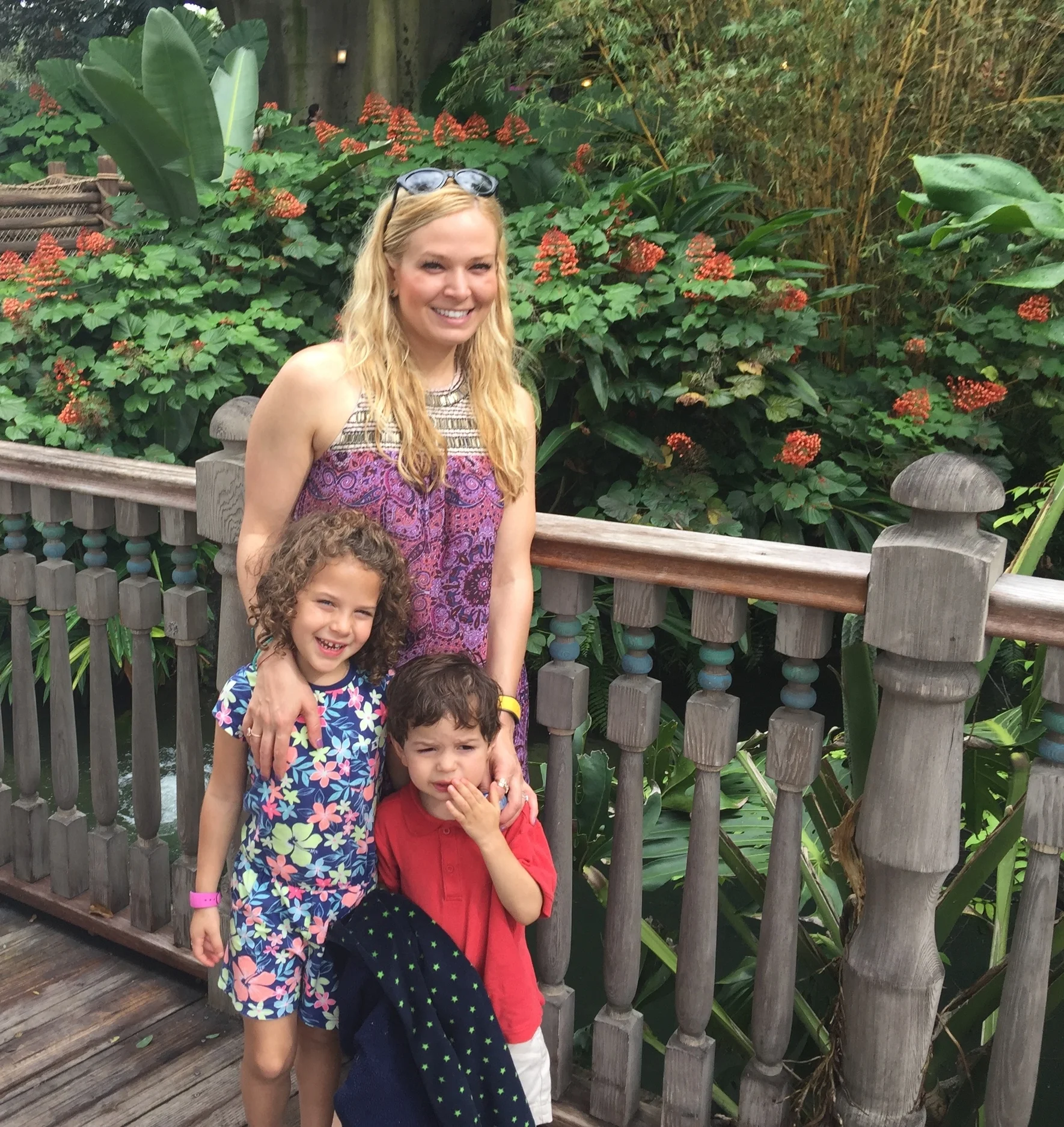 Happy at the Disney Swiss Family Robinson Treehouse