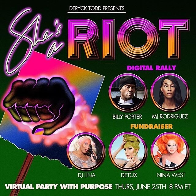 #shesariot 6/25 I&rsquo;m supporting and sharing some love at this #digital rally!!! #pride #lgbtq+🌈 #translivesmatter #blacktranslivesmatter #blm #blacklivesmatter #2020 #FREE #Reimagined #liveyourlife #therevolutionwillbetelevised 
#Repost @theonl