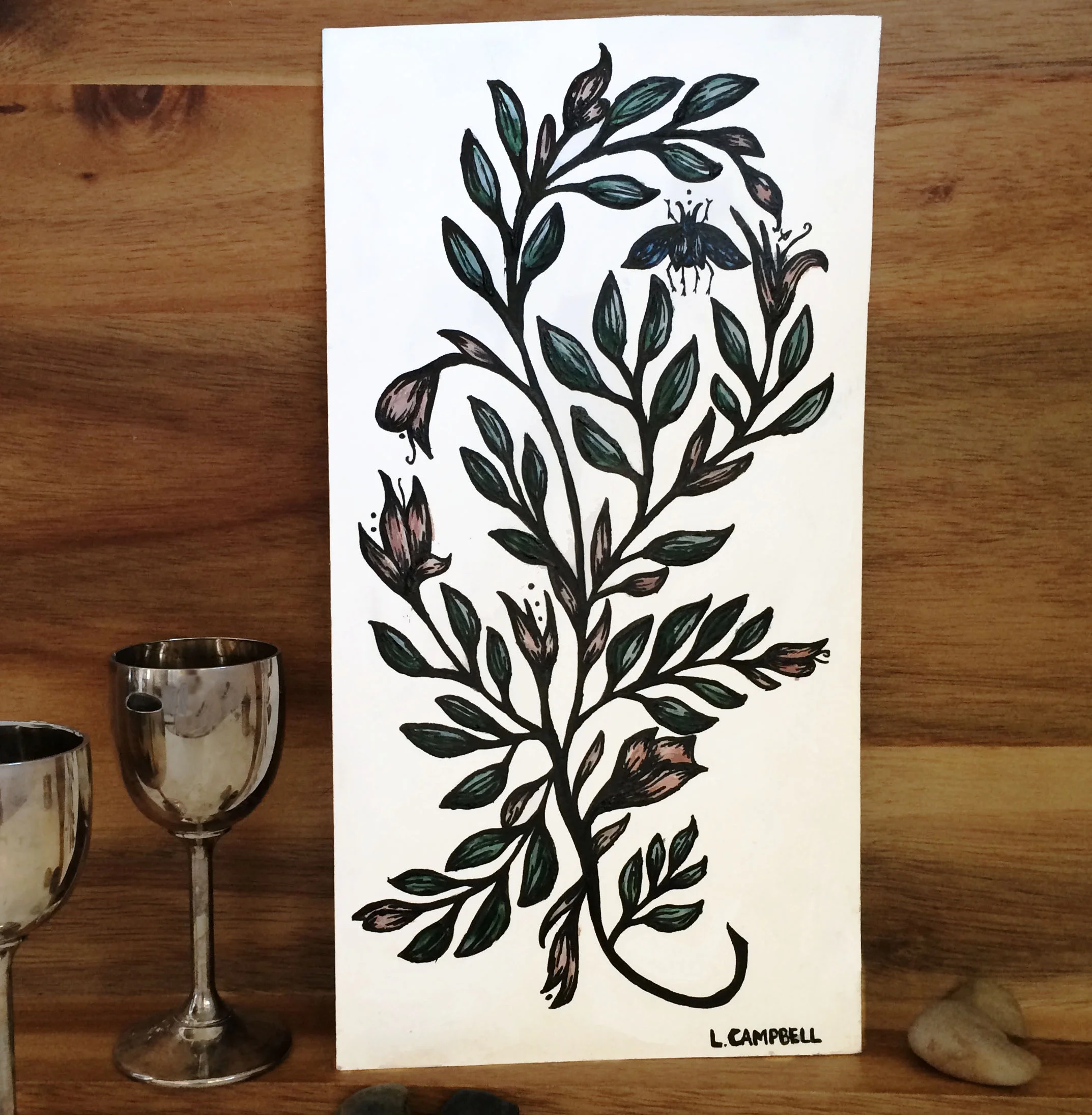 Sketch with ink &amp; watercolor