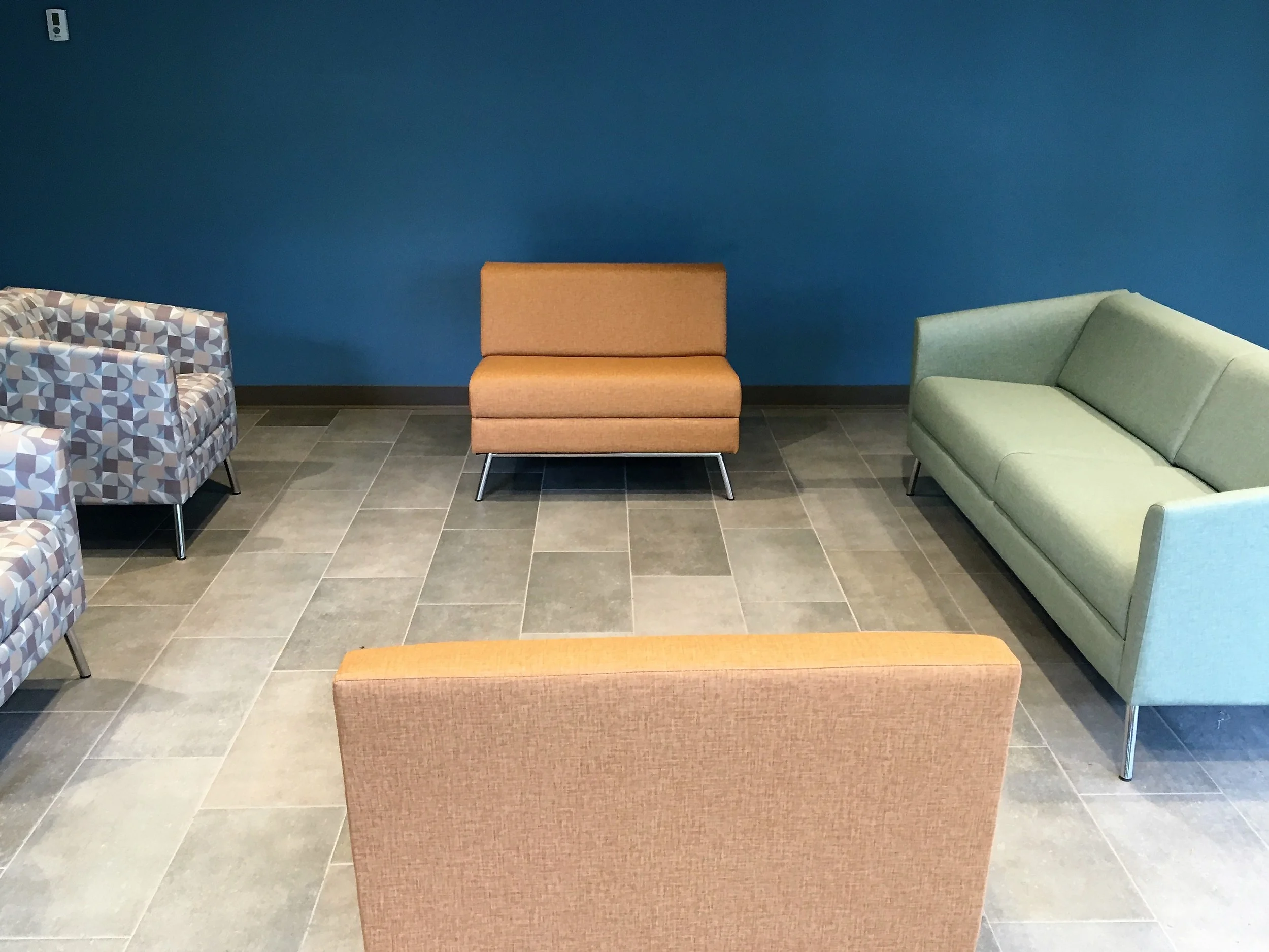 WIND Linear Armless Chair in Linen Russet