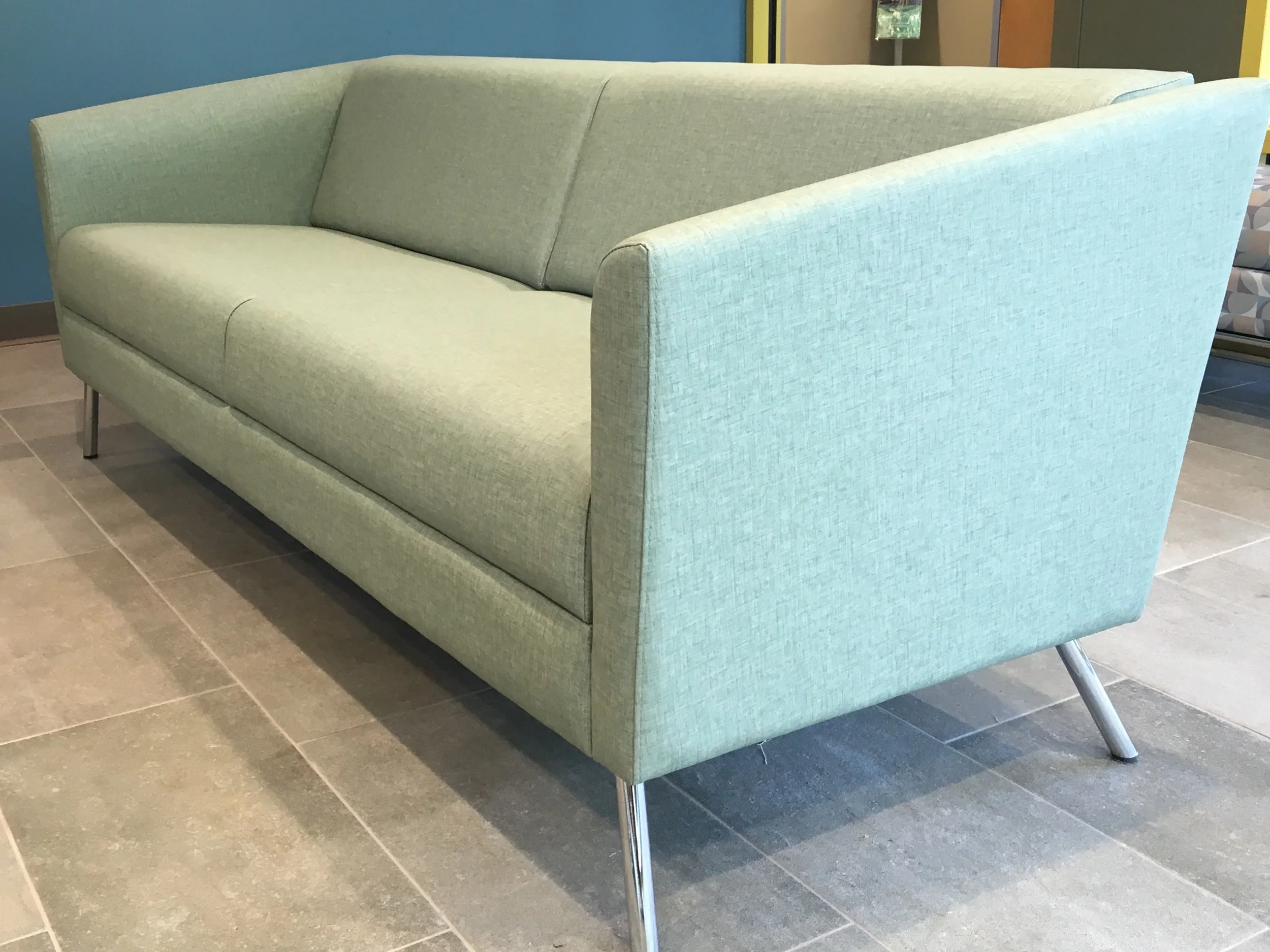 WIND Linear Sofa in Linen Aquamarine