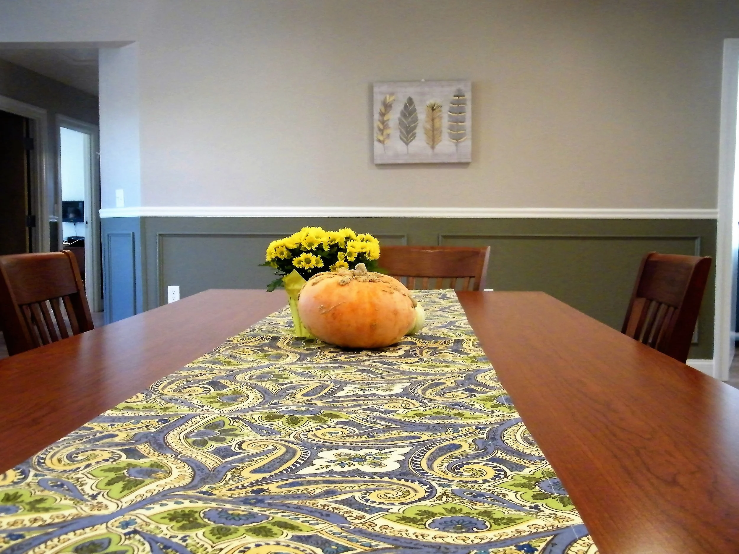 Laminate Top Table with Wild Cherry Finish