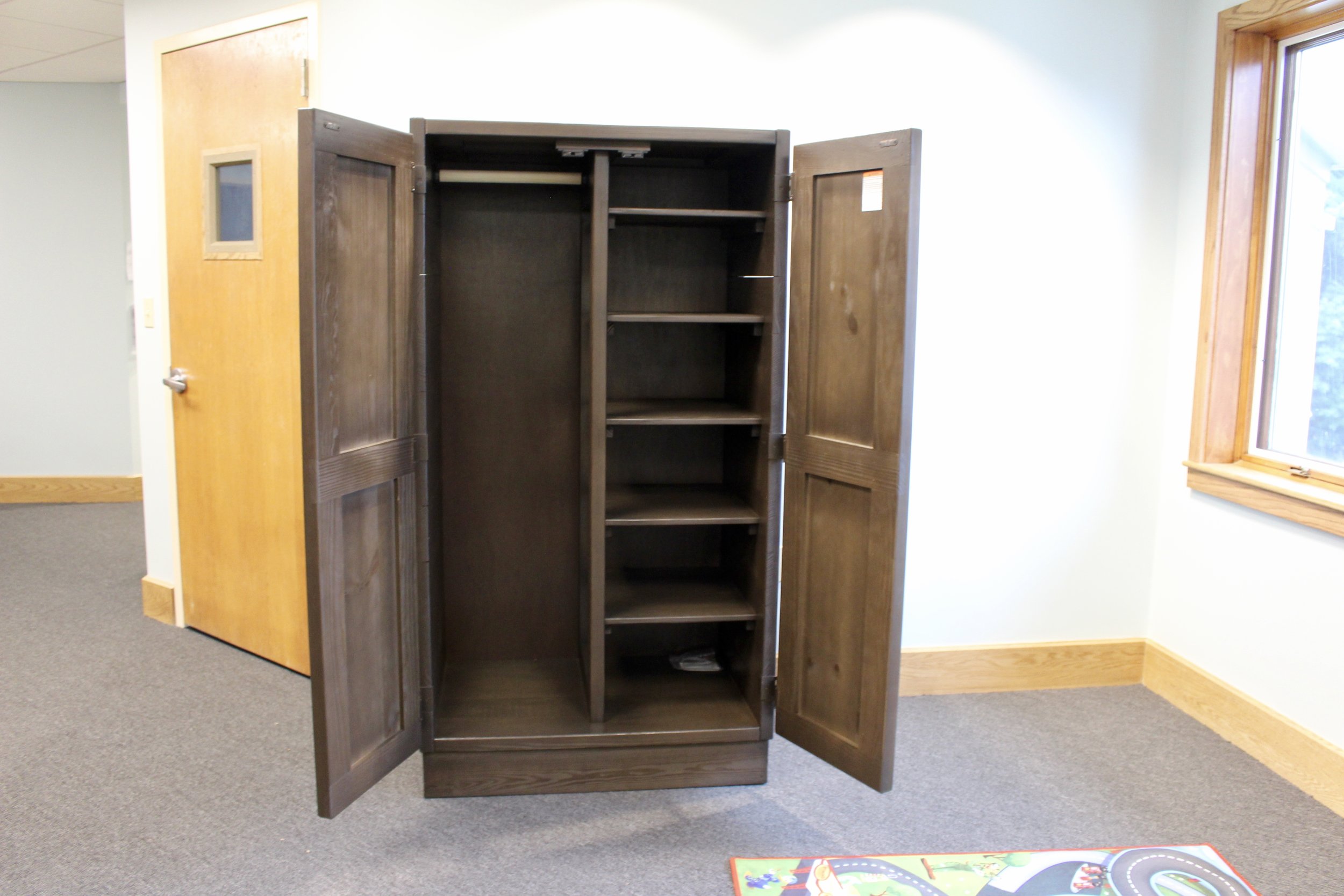 Classic Wardrobe Half Hanging Half Shelves