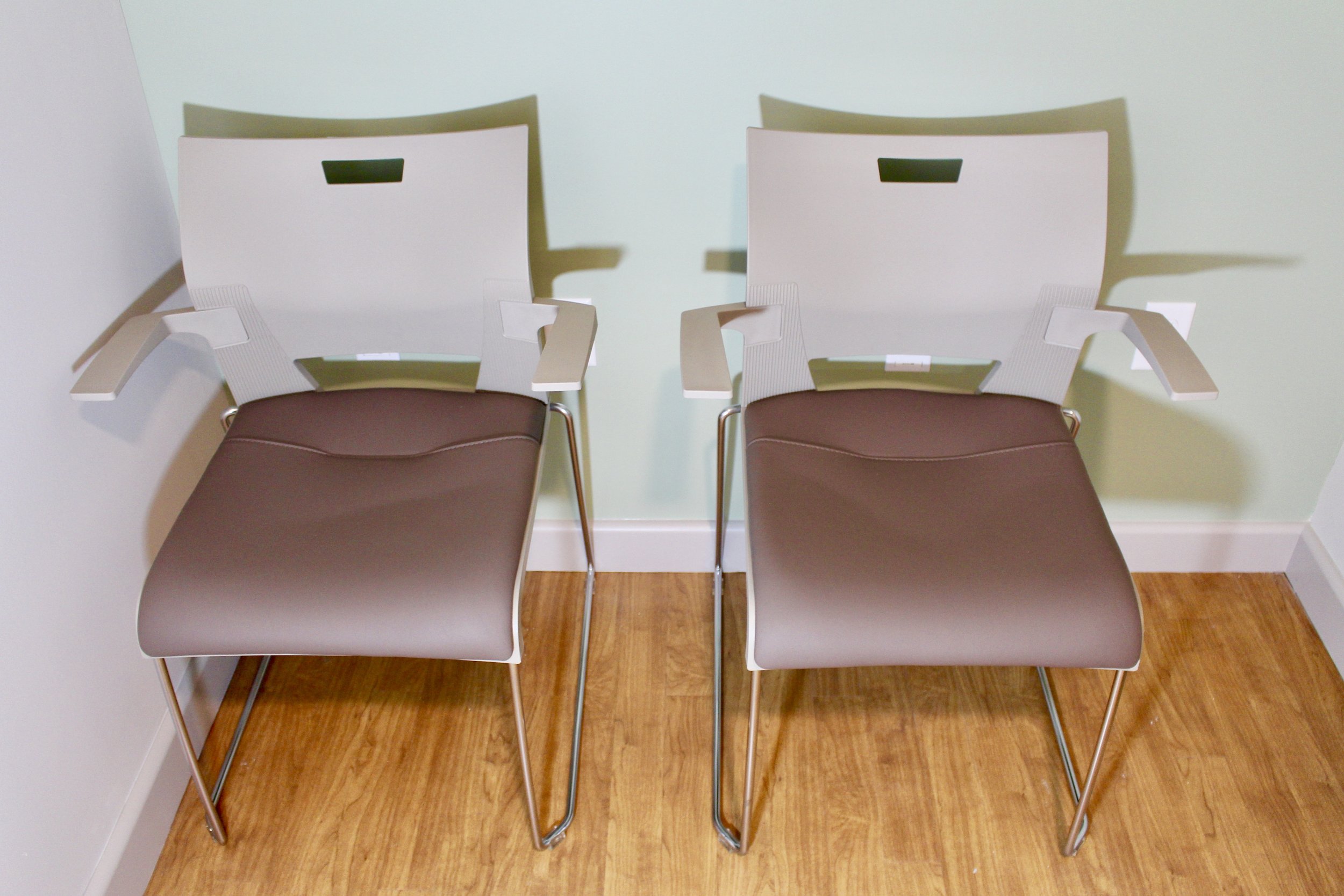 Duet Arm Chairs With Padded Seats