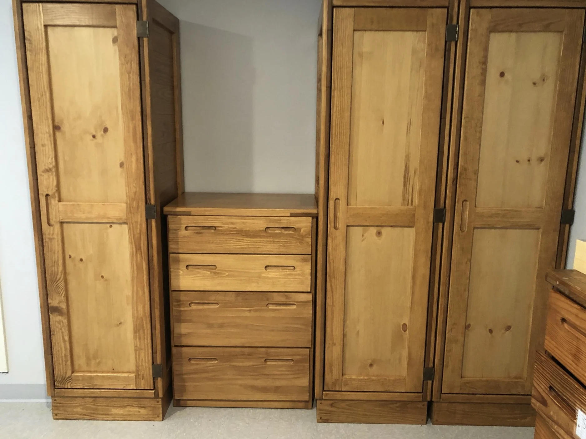 classic line single wardrobes (customized) AND 4 DRAWER CHEST Contract price $425