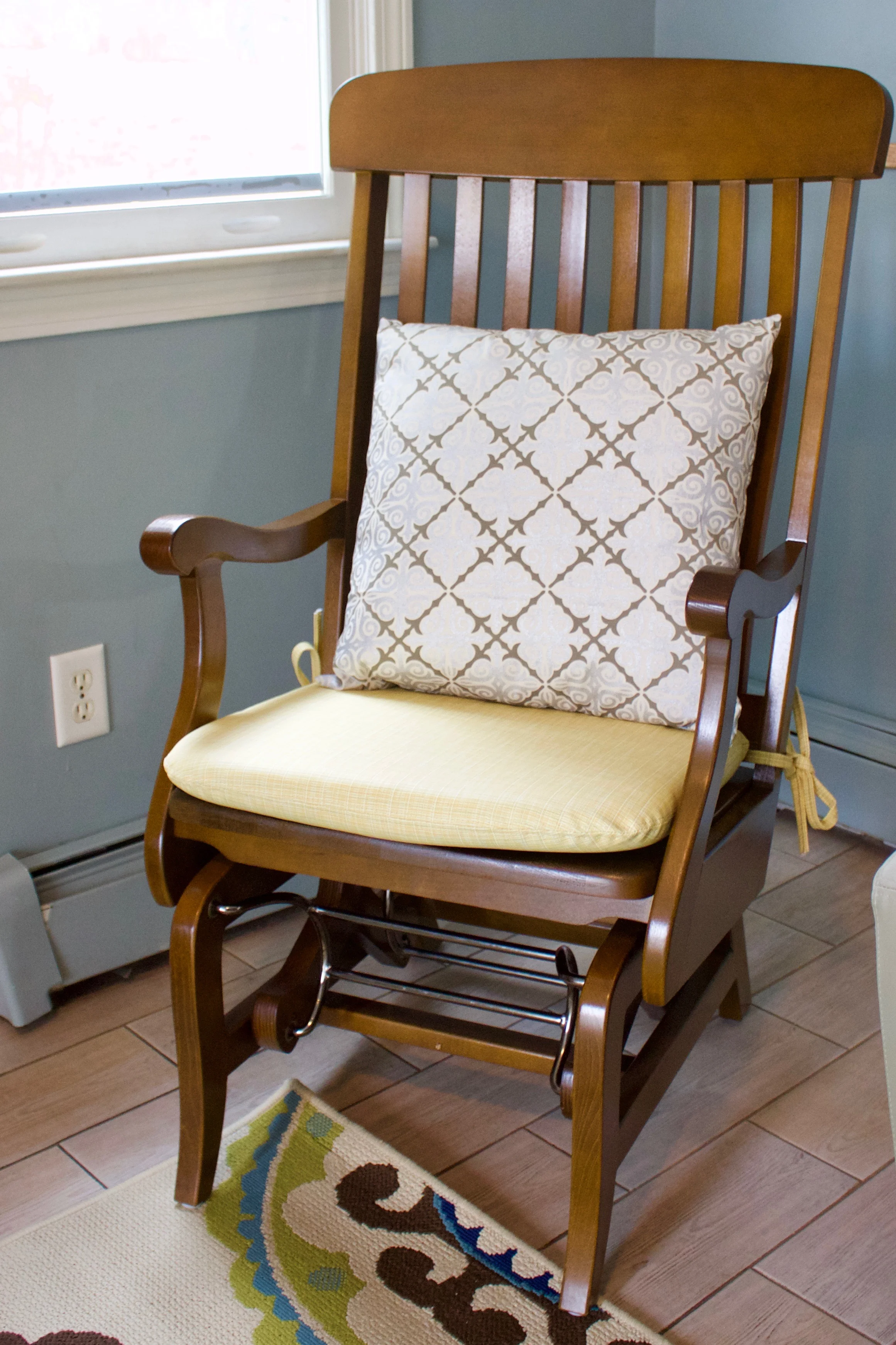 Olive stable base rocker, residence for adults living with autism