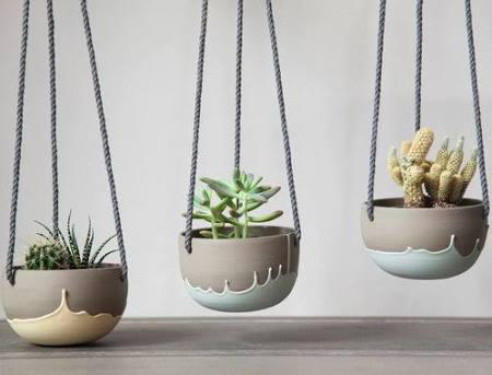 CERAMIC planters with color
