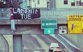 Drop de bannière organisé par le Centre Entre-Femmes, Rouyn-Noranda, 2015.