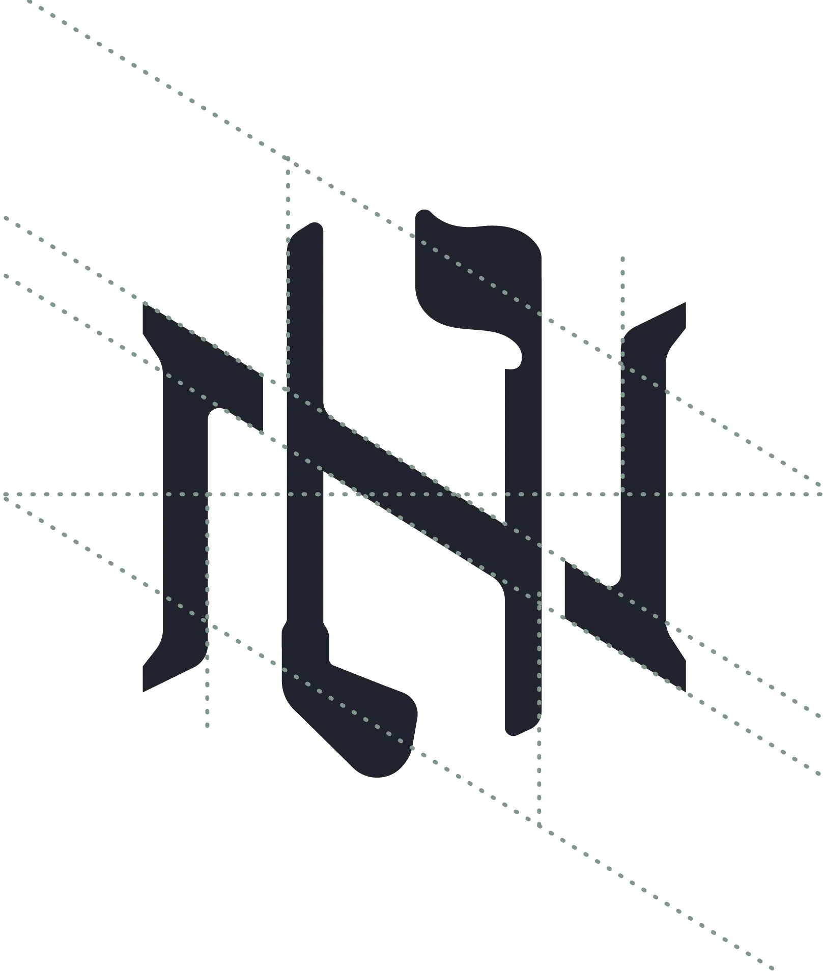 NH Golf brandmark monogram identity design