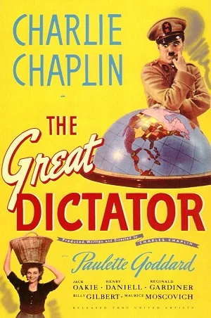 Charlie Chaplin, 1940 The Great Dictator is a 1940 American political satire comedy-drama film written, directed, produced, scored by and starring Charlie Chaplin, following the tradition of many of his other films. Having been the only Hollywood film-maker to continue to make silent films well into the period of sound films, this was Chaplin's first true sound film. Chaplin plays both leading roles: a ruthless fascist dictator and a persecuted Jewish barber. Chaplin's film advanced a stirring, controversial condemnation of Adolf Hitler, Benito Mussolini, fascism, antisemitism and the Nazis. At the time, the United States was still formally at peace with Nazi Germany.