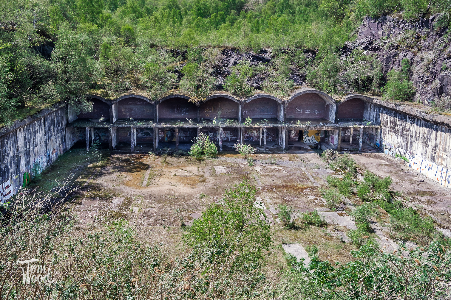 On a disused quarry site near Llanberis.