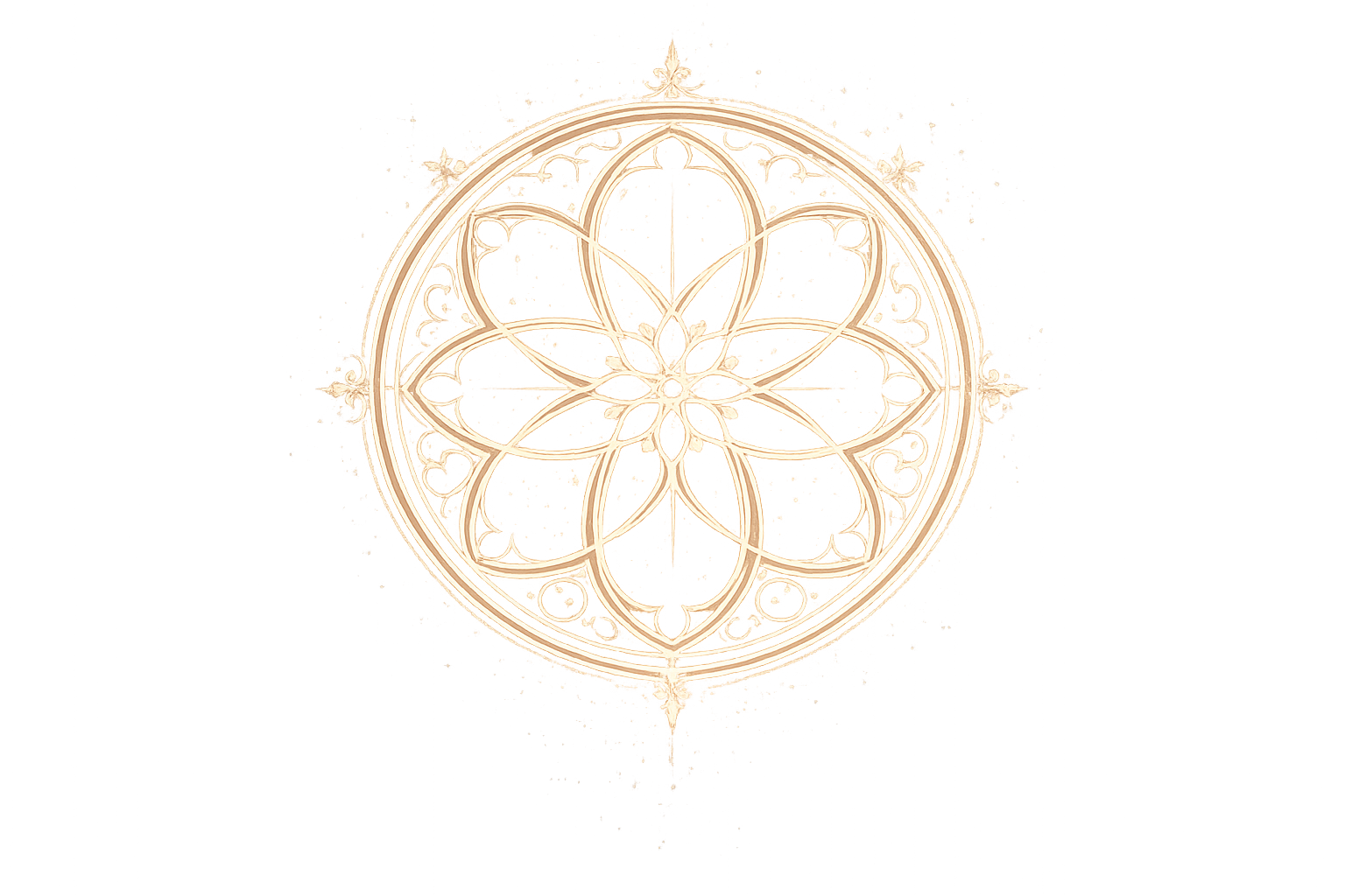 Golden Six Petaled rose