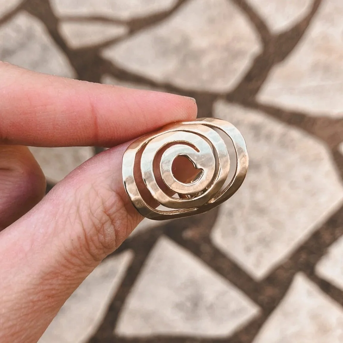 Golden Labyrinth Ring in Greece