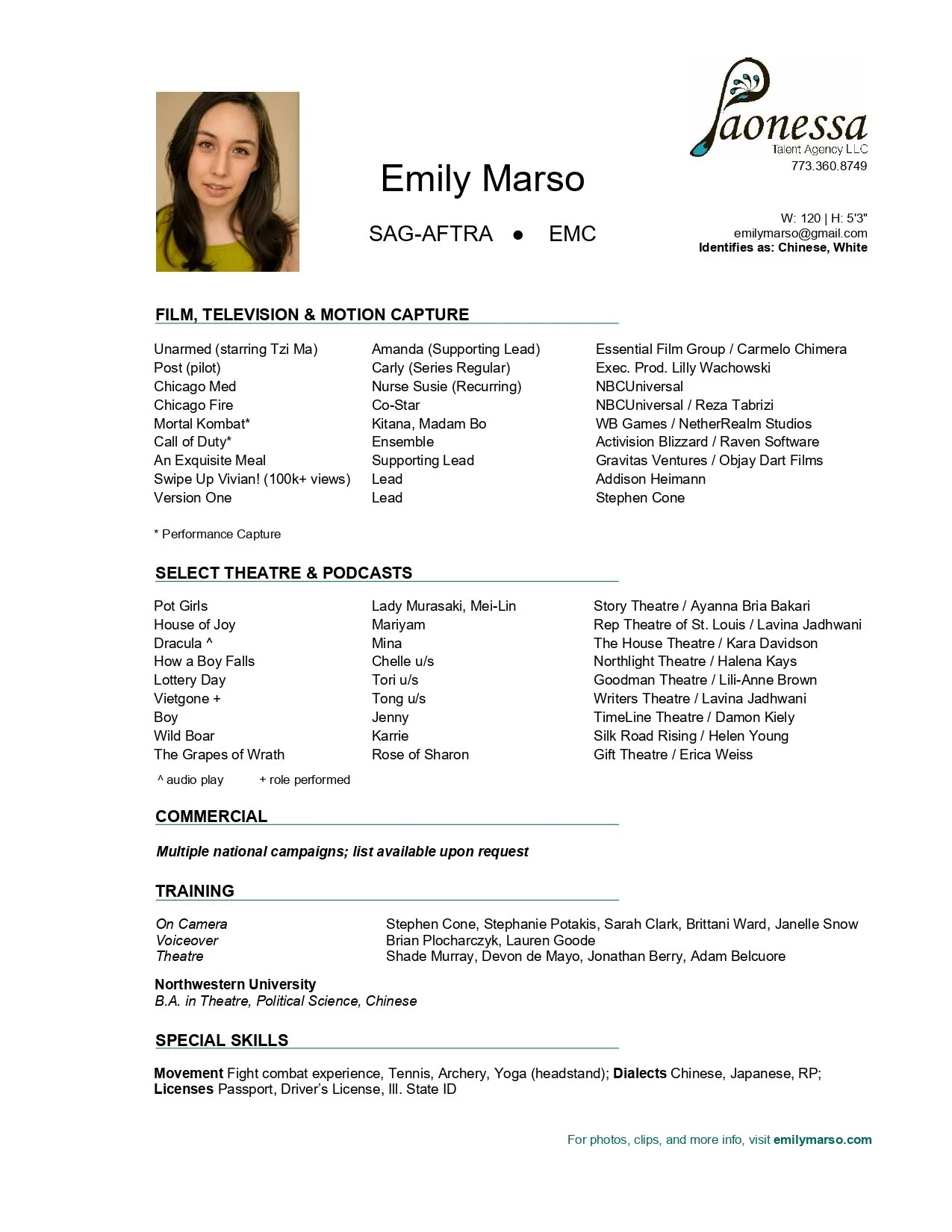 Emily Marso resume