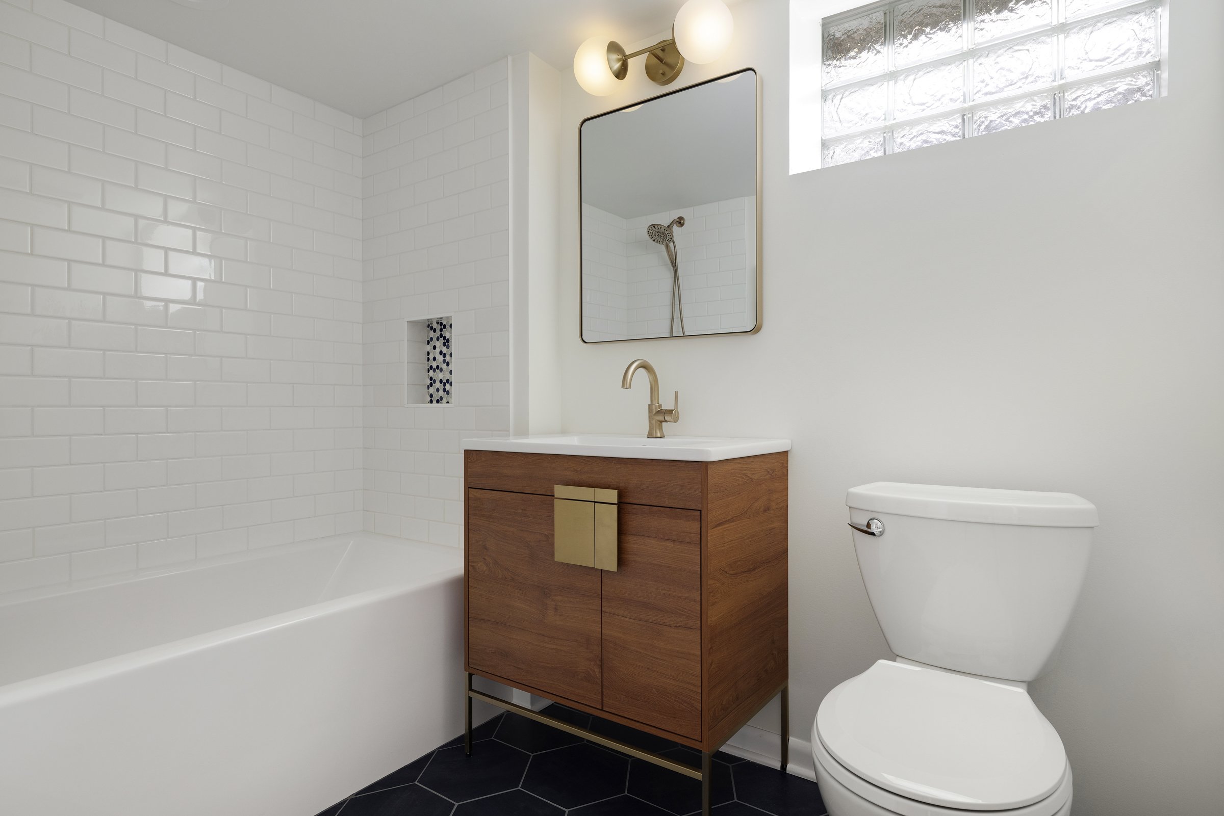 Mid Century Modern Basement Bathroom