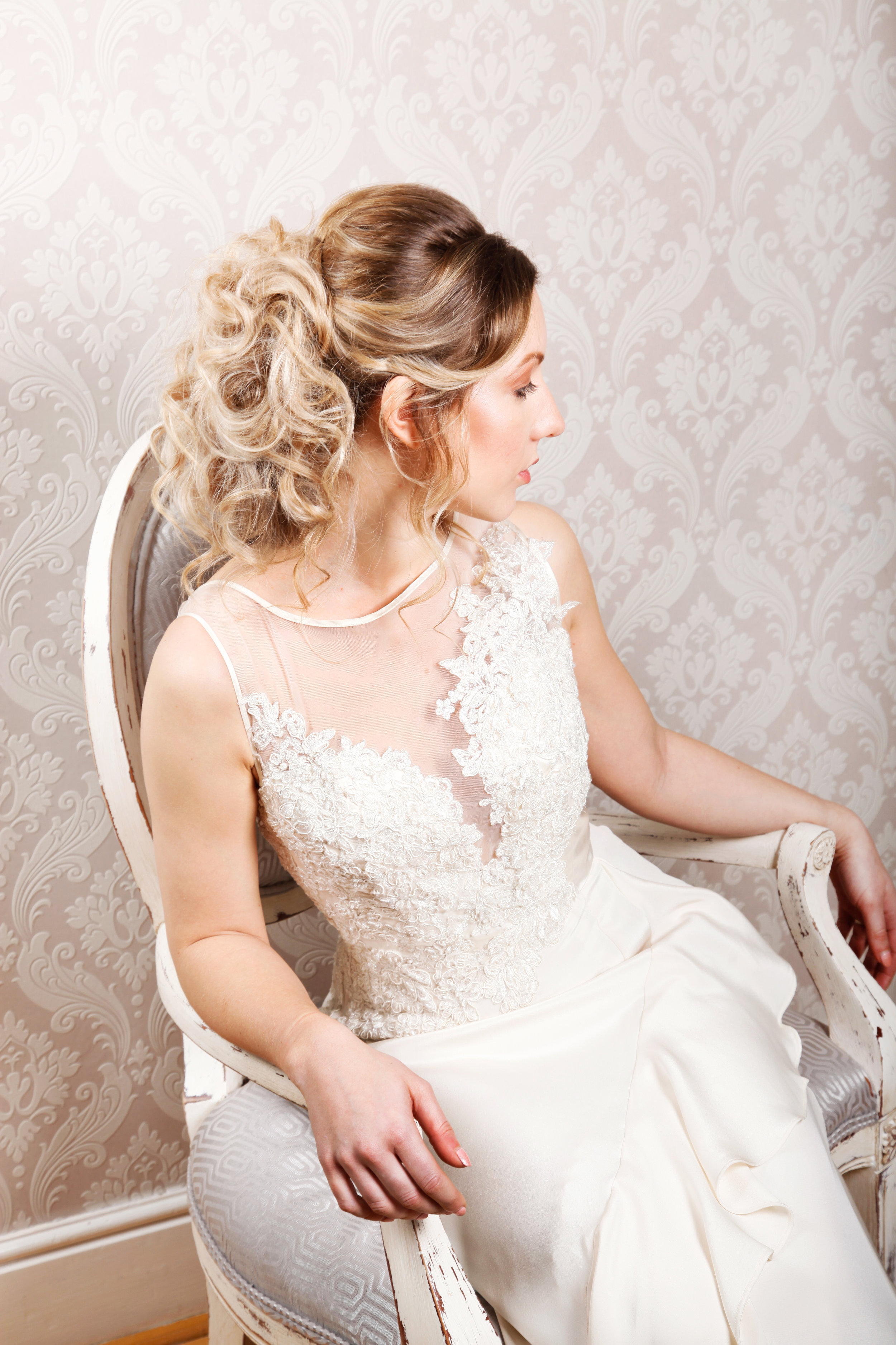 Bridal shoot hair detail