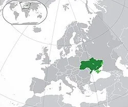 Europe-Ukraine. It's a pretty big place. (Image by Wikipedia (commons.wikimedia.org)) Details DMCA