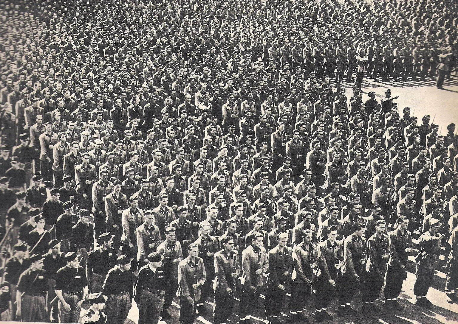 Fascists—especially the German and Italian varieties—were keen on public rallies and marches designed to build morale and intimidate opponents.