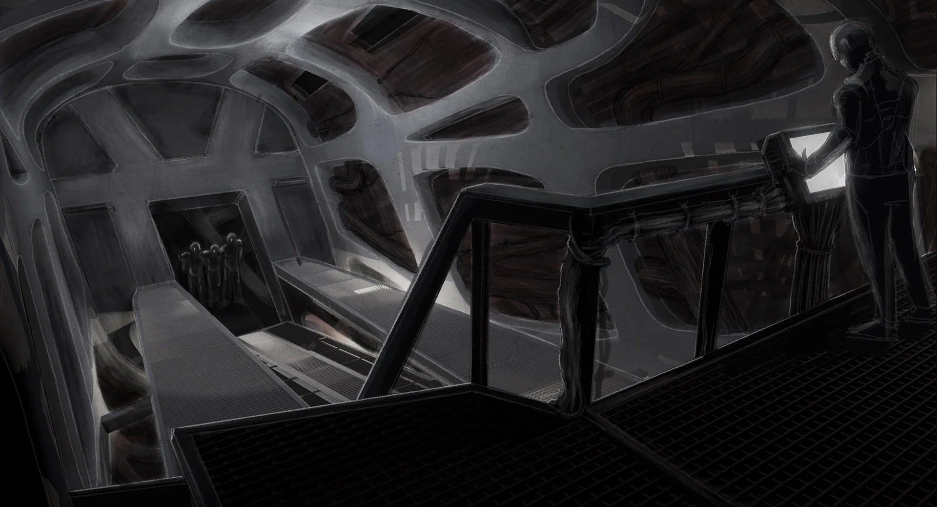 Ash overrides Ripley’s order, and allows Kane to enter the ship with the Alien.