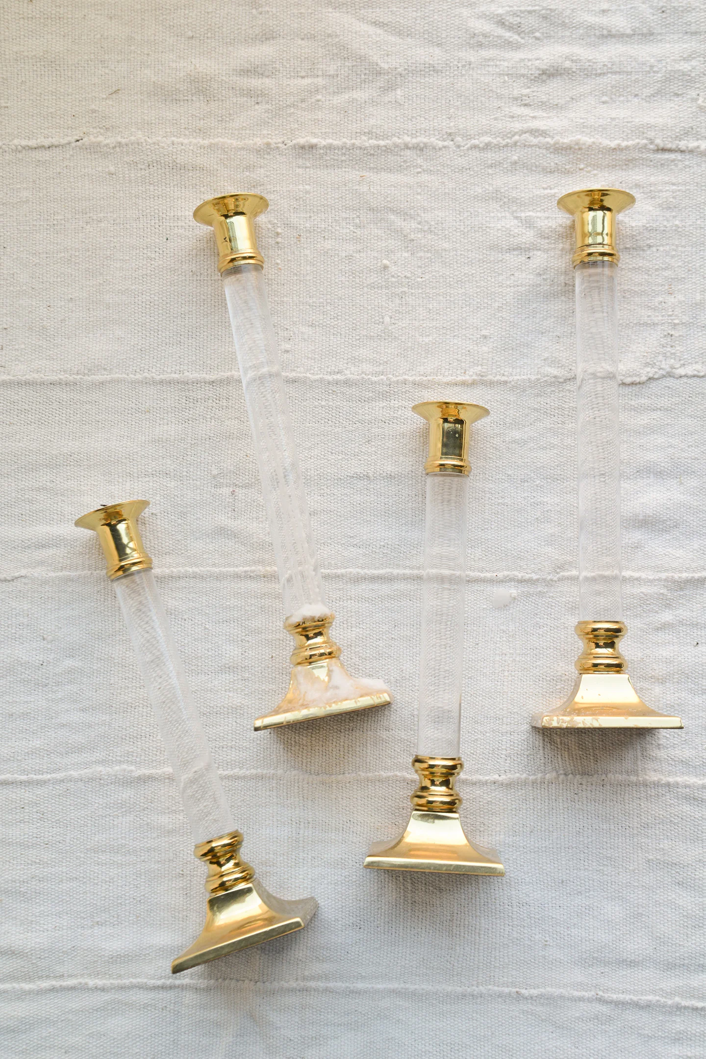 Lucite Candlesticks