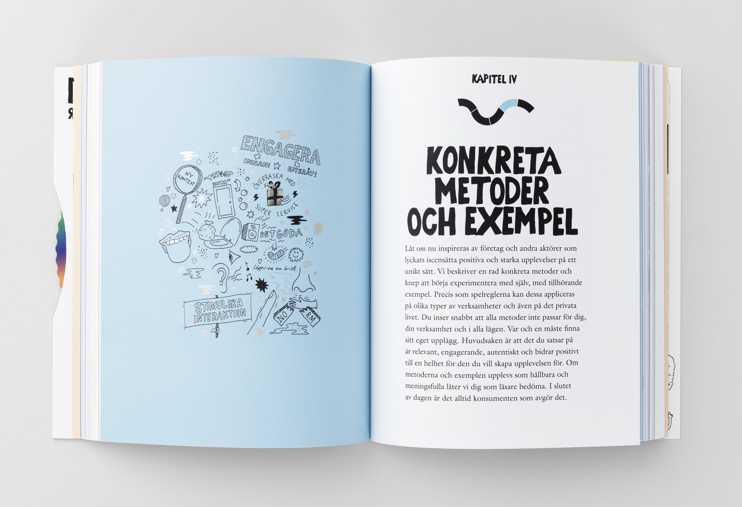 Exempelsida från boken Jakten på Känslan. Kapitel 4 - Konkreta metoder och exempel.