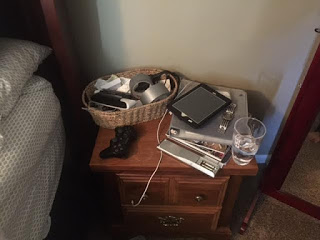 His table. 