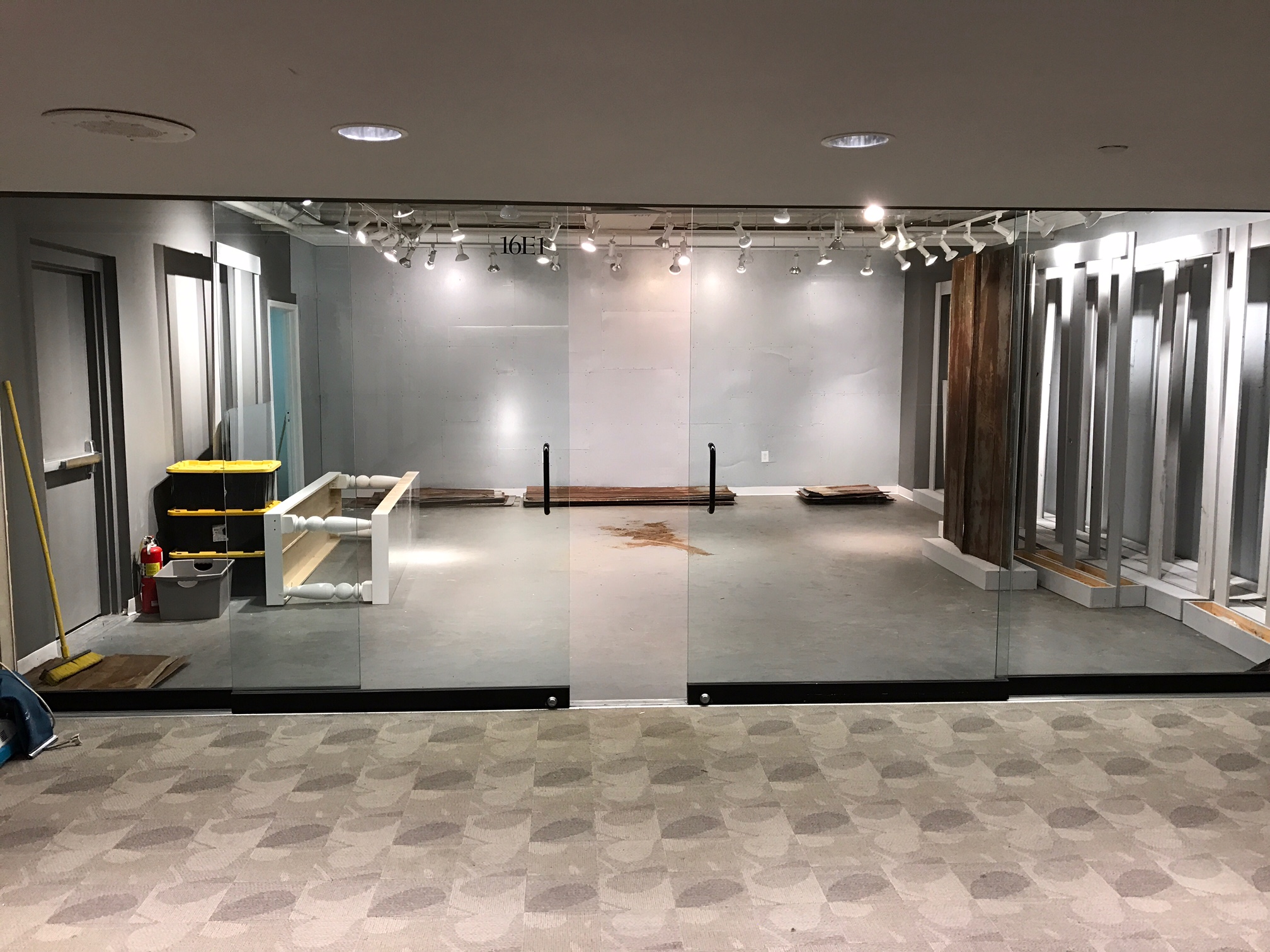 Building 1, Floor 16, Showroom 16-E-1 Waiting on our logo and info to be put on the glass.