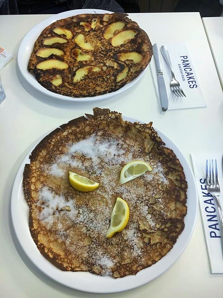 pancakes amsterdam is absolutely amazing, but definitely try to get there early and avoid long lines in the cold!