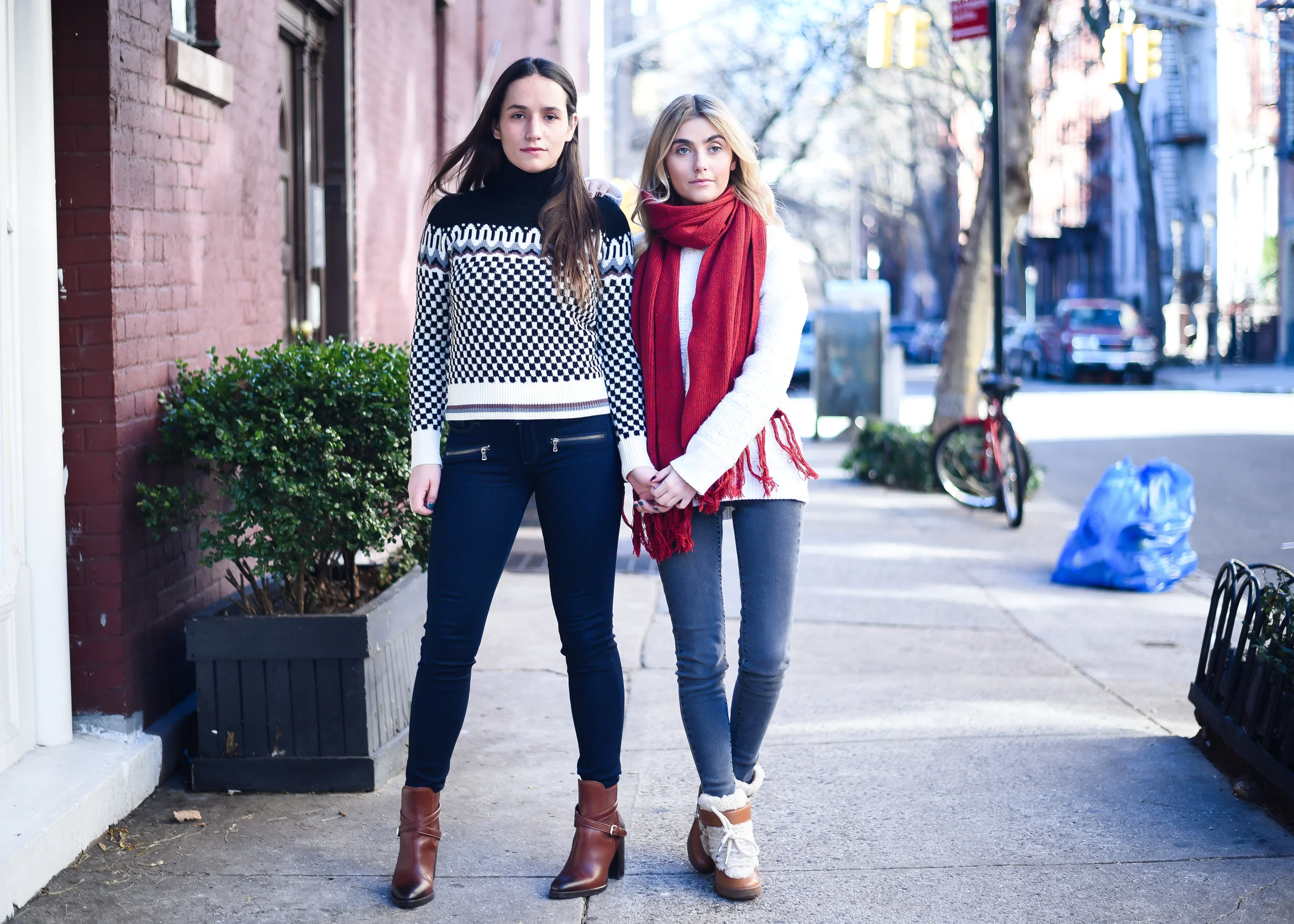 SOPHIE AND CHARLOTTE BICKLEY YIN 2MY YANG WINTER SWEATERS