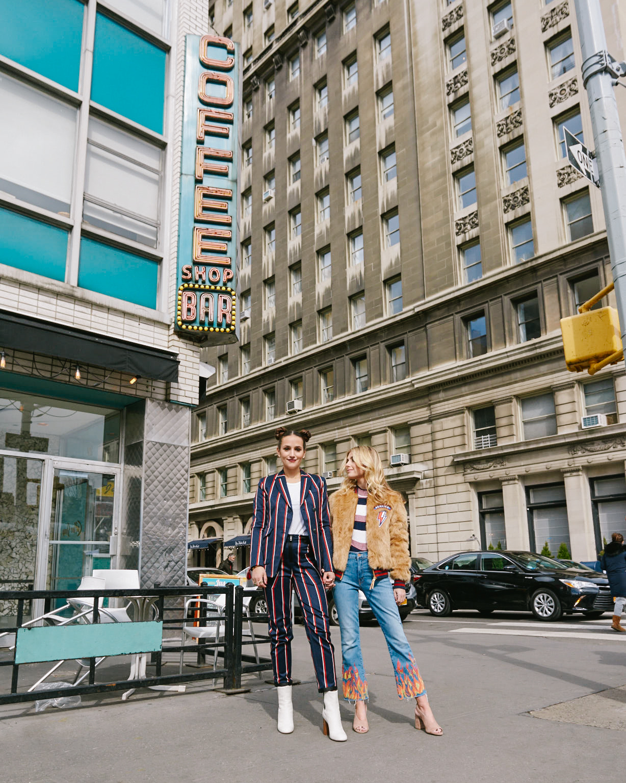 SOPHIE AND CHARLOTTE BICKLEY FASHION BLOGGER SISTERS NYC MODERN AMERICANA TREND FOR SHOPBOP POST