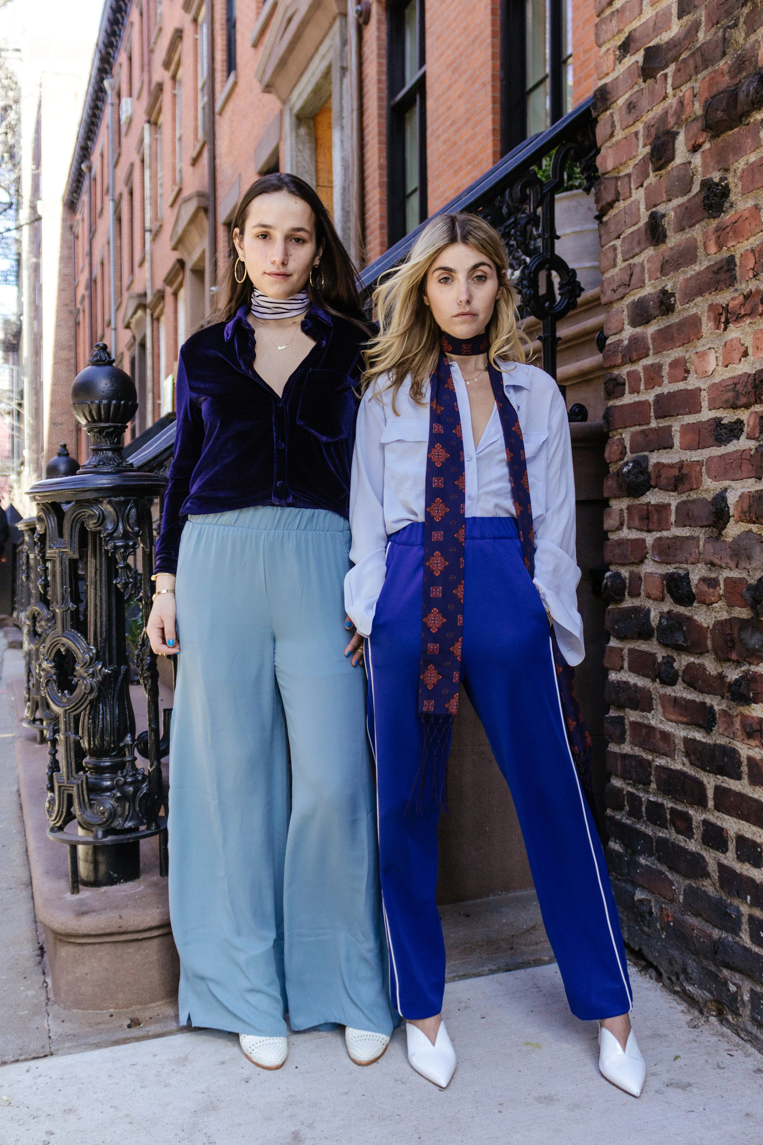 SOPHIE & CHARLOTTE BICKLEY YIN 2MY YANG SISTER FASHION BLOG NYC SHADES OF BLUE POST