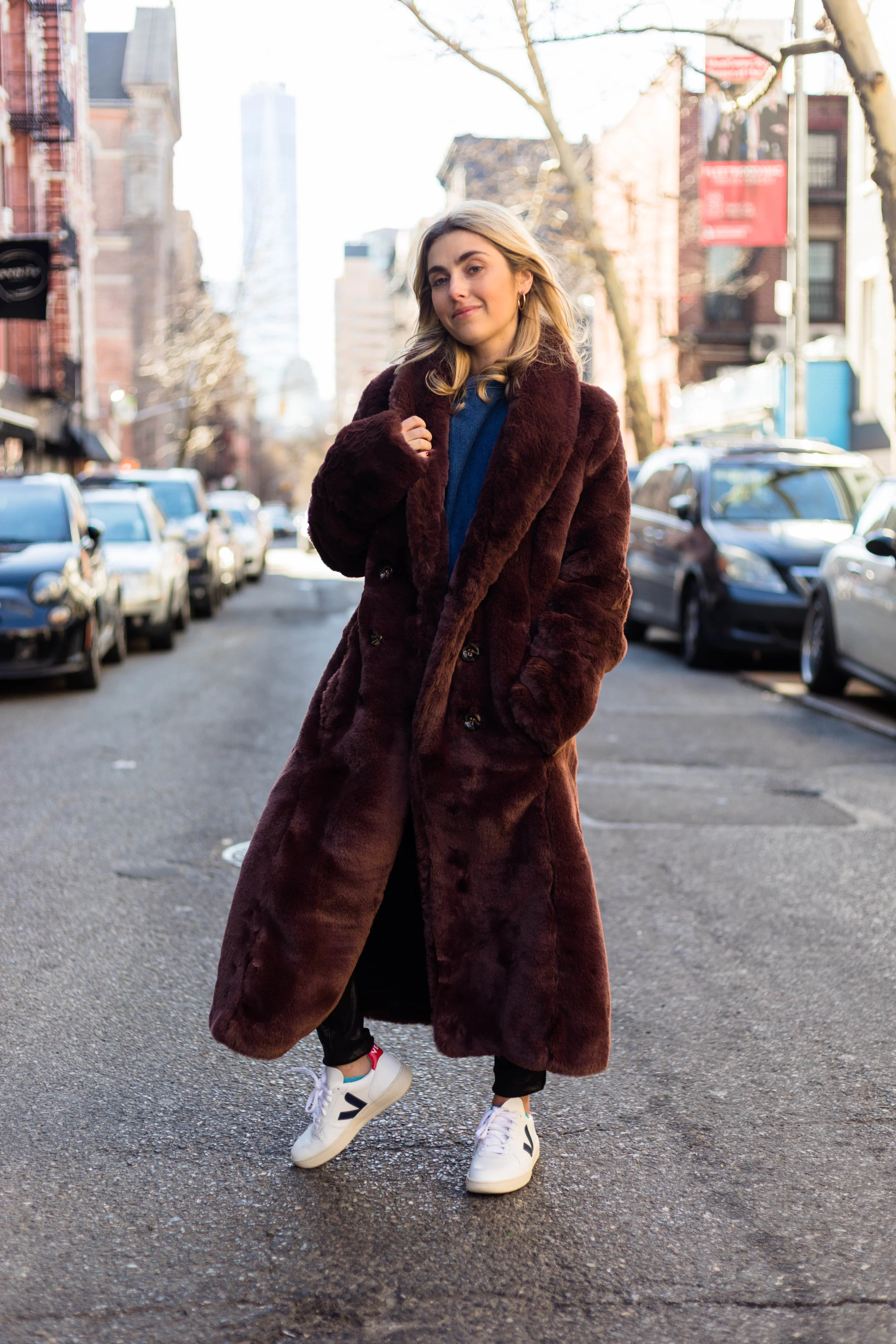 YIN 2MY YANG CHARLOTTE BICKLEY BLOGGER SISTERS NYC LONG JACKET POST JANUARY 2018